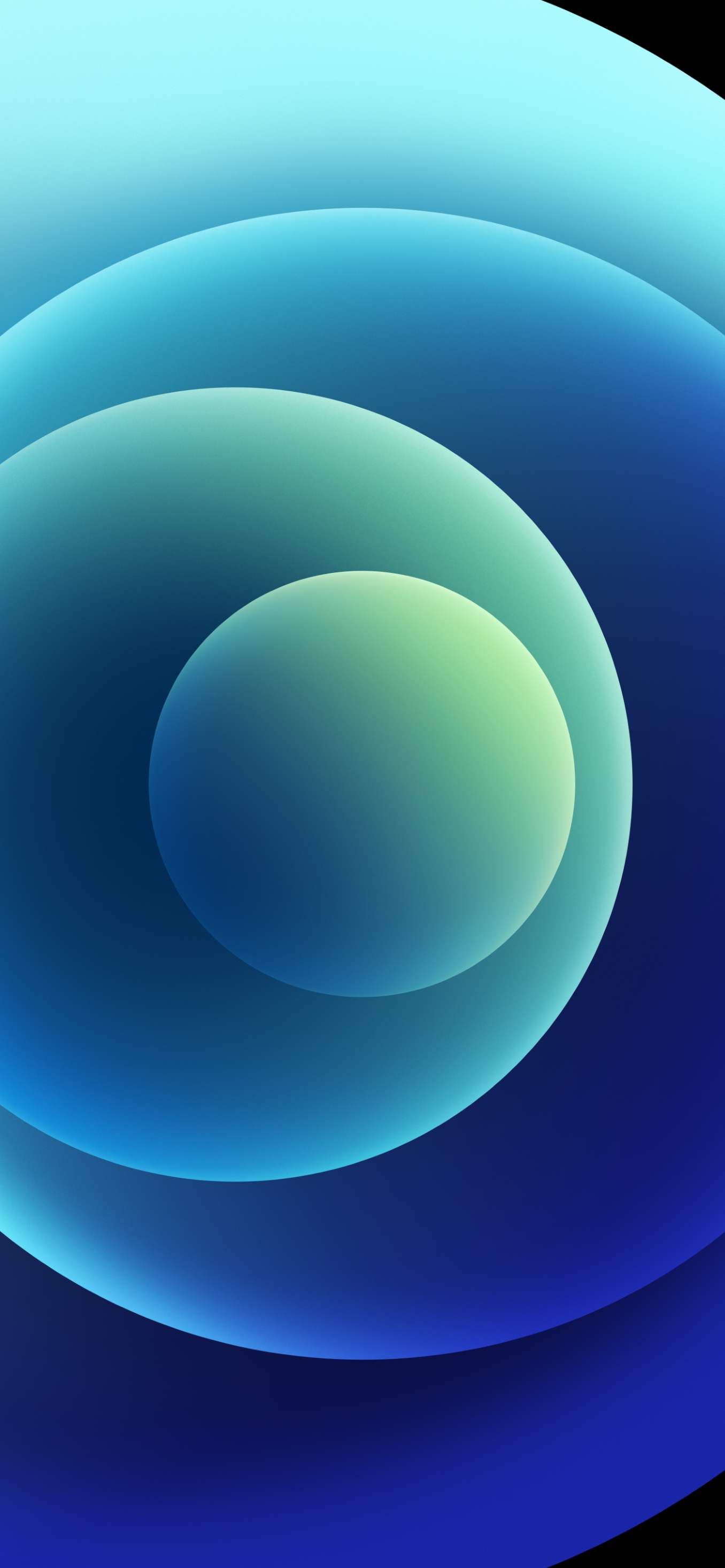 iPhone 12, Apple, Blaue Kreise, Türkis, Abstrakt, Full HD, Handy-Hintergrund im Hochformat
