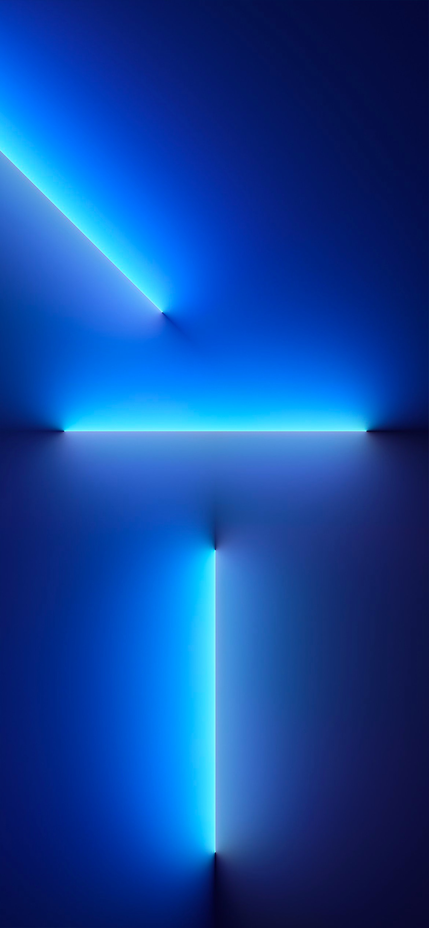 iPhone 13 Pro, Apple, Blaues Licht, Neonlinien, Abstrakt, Hintergrundbild fürs Handy