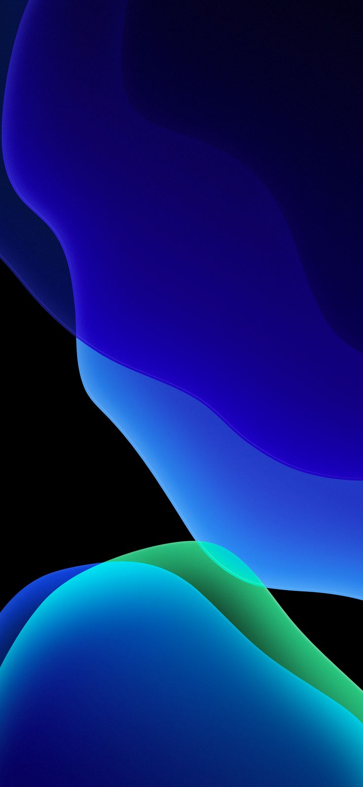Abstrakt, Blaue Wellen, Grün, Dunkel, HD, Handy-Hintergrund im Hochformat
