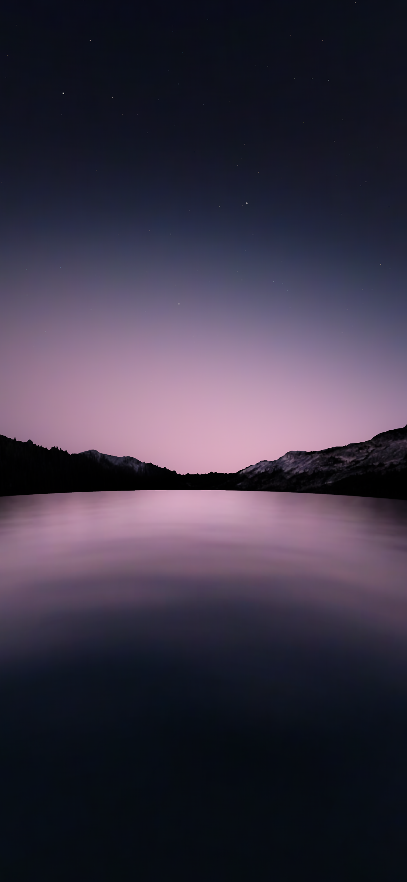 Bergsee, Dämmerung, Silhouette, Minimalistisch, Dunkel, Full HD, Sperrbildschirm fürs iPhone
