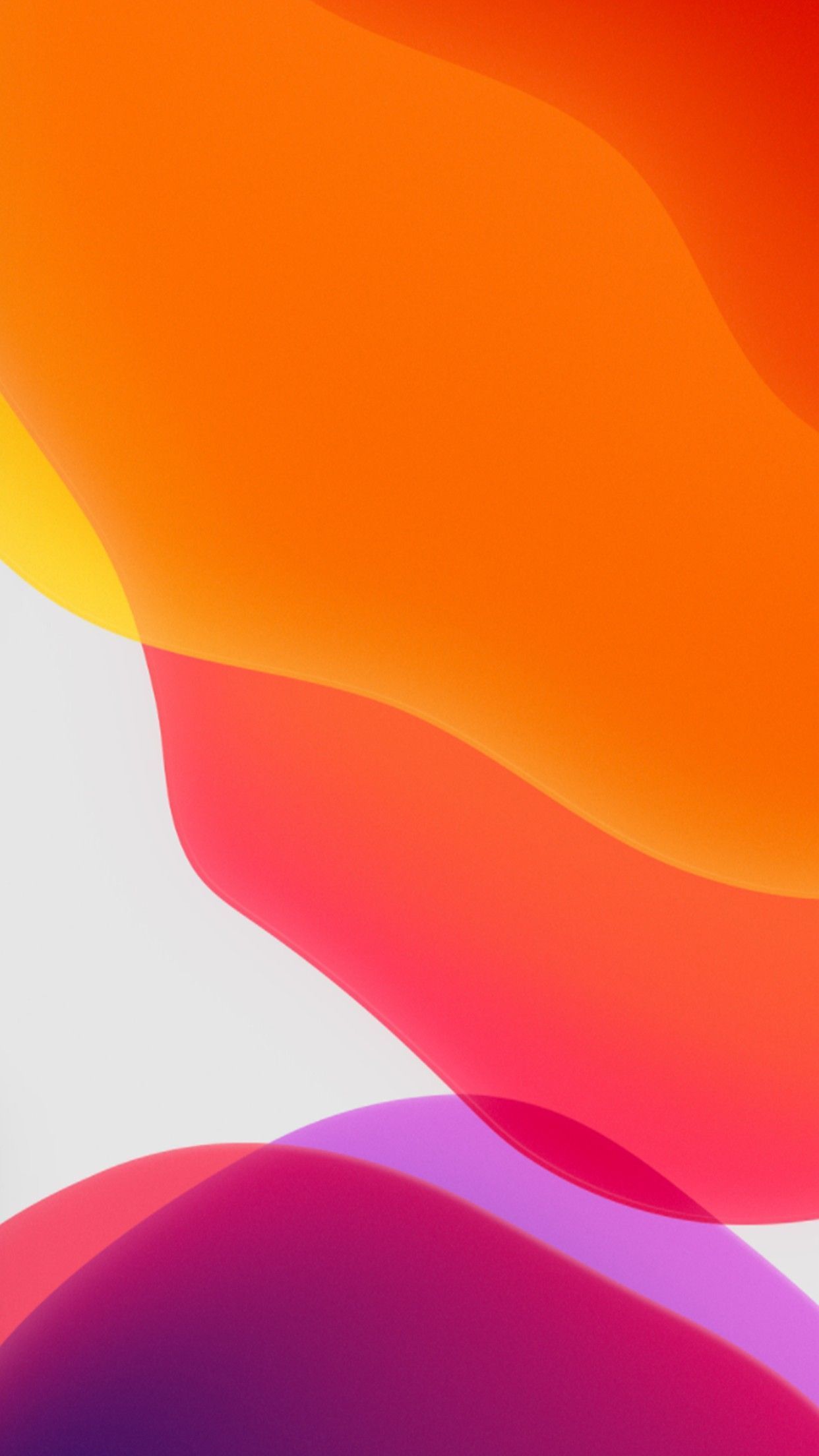 iOS 13, Apple, Abstrakt, Orange, Pink, Full HD, Sperrbildschirm fürs iPhone