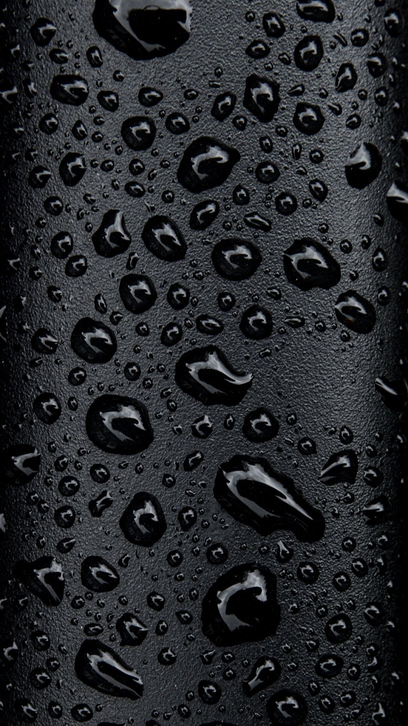 Wassertropfen, Schwarz, Textur, Nahaufnahme, HD, Sperrbildschirm fürs iPhone