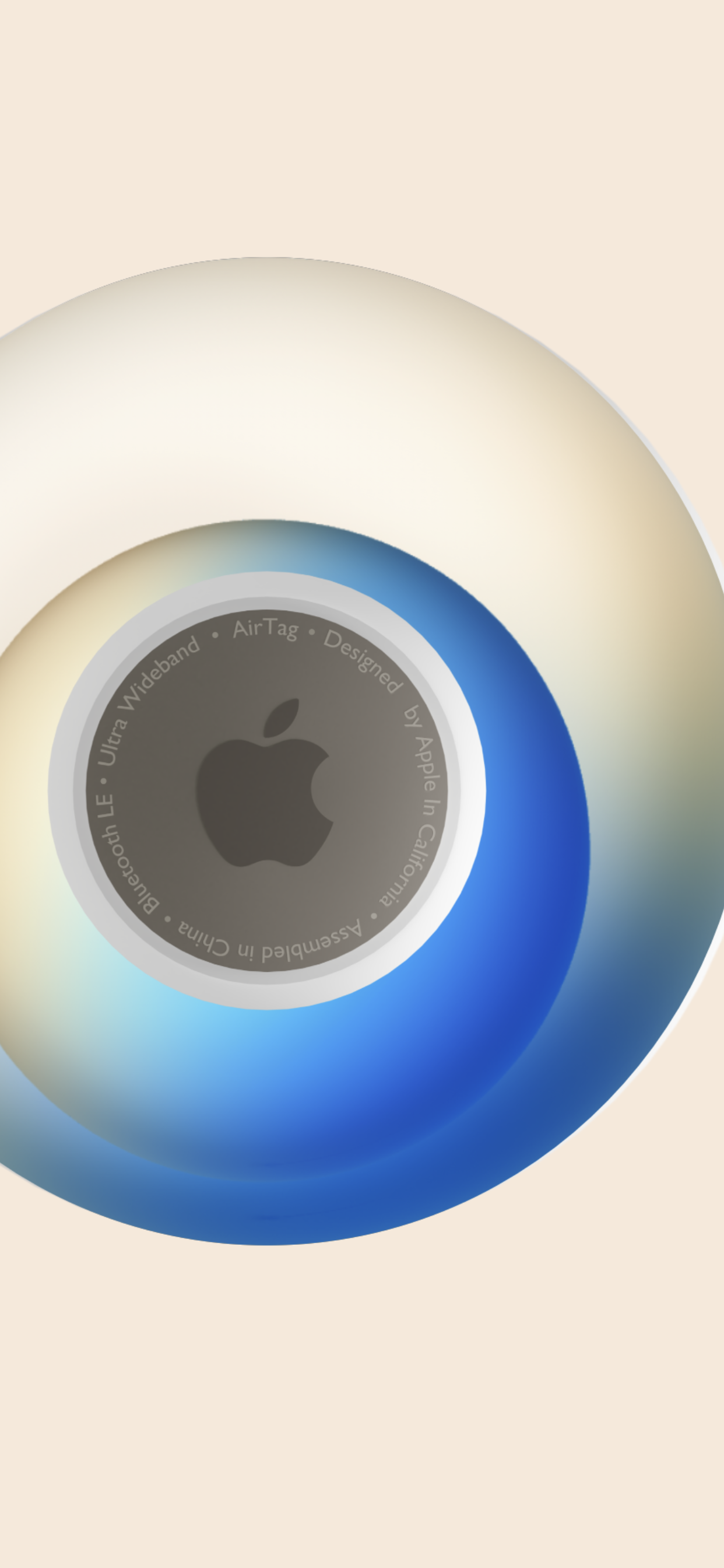 AirTag, Apple, Weiß, Blau, Minimalistisch, Full HD, Sperrbildschirm fürs iPhone