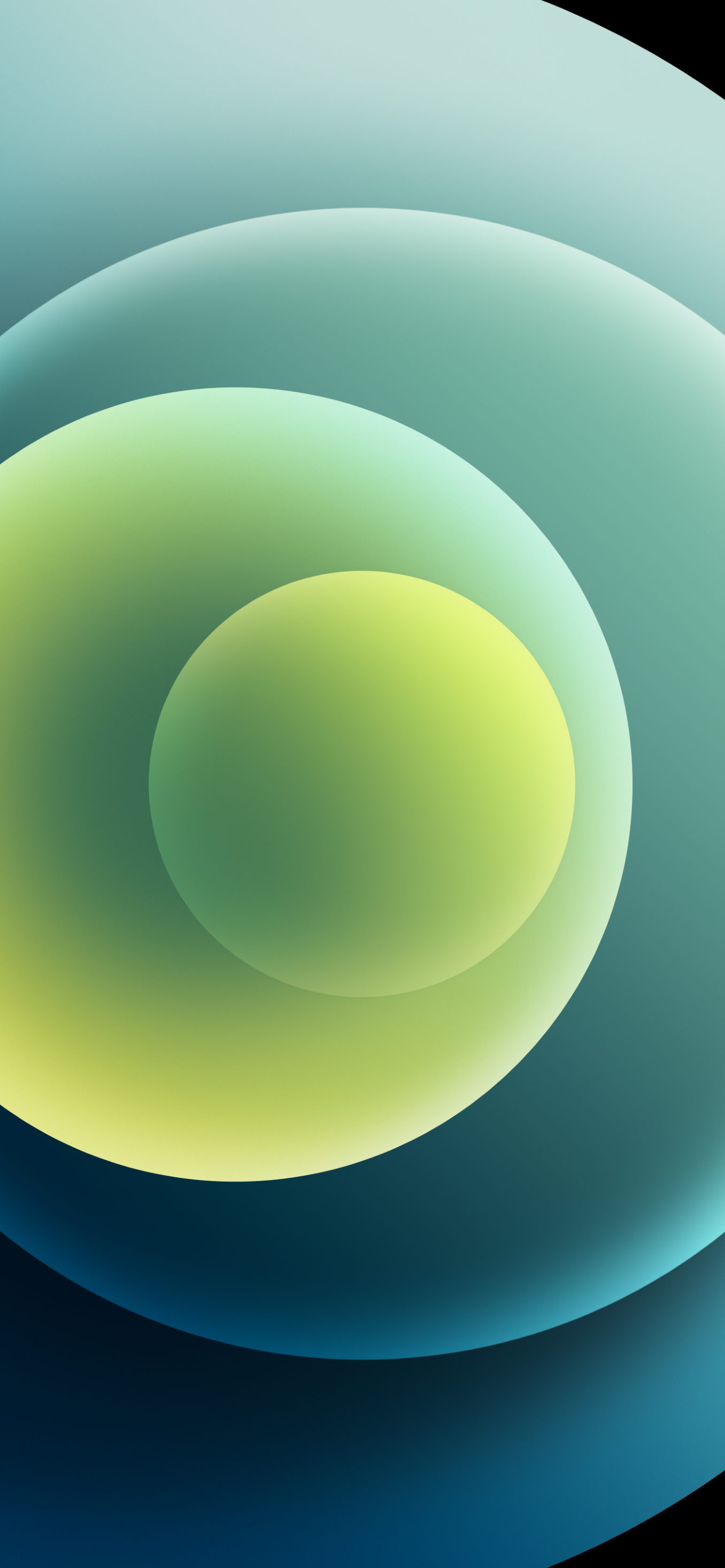 iPhone 12, Apple, Grüne Kreise, Abstrakt, Full HD, Handy-Hintergrund im Hochformat
