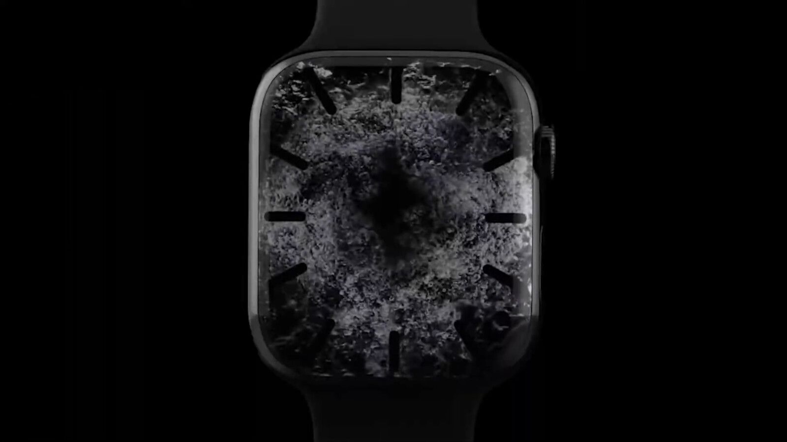 Apple Watch, Zifferblatt, Abstrakt, Schwarz, Grau, Hintergrundbild