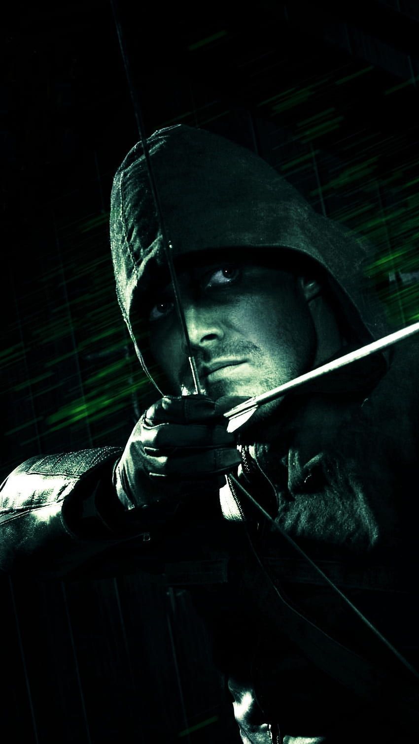 Green Arrow, Arrow, Bogen, Zielen, Dunkel, HD, Hintergrundbild fürs Handy