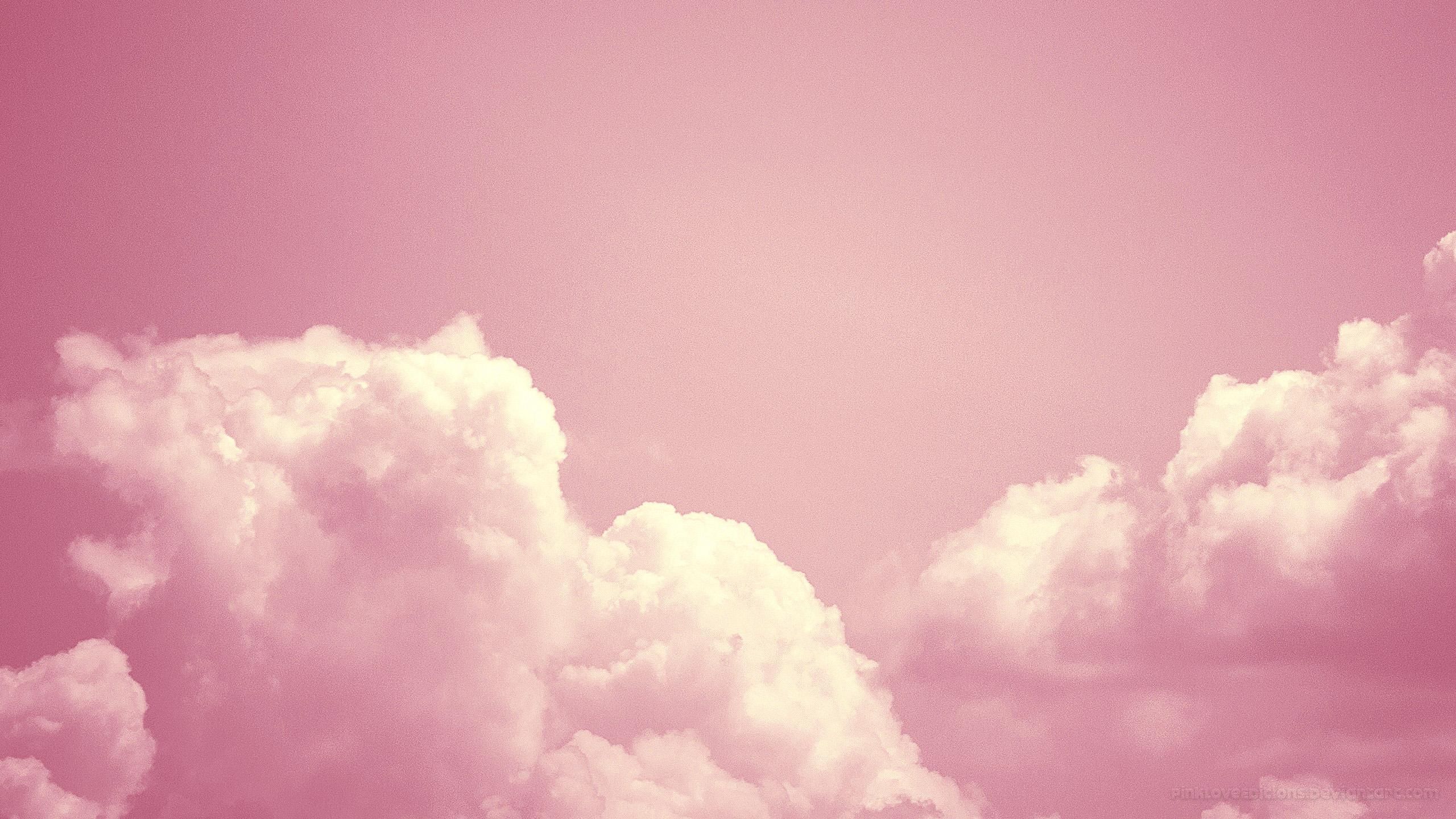 Wolken, Rosa Himmel, Pastell, 2K 1440p, Desktop-Hintergrundbild