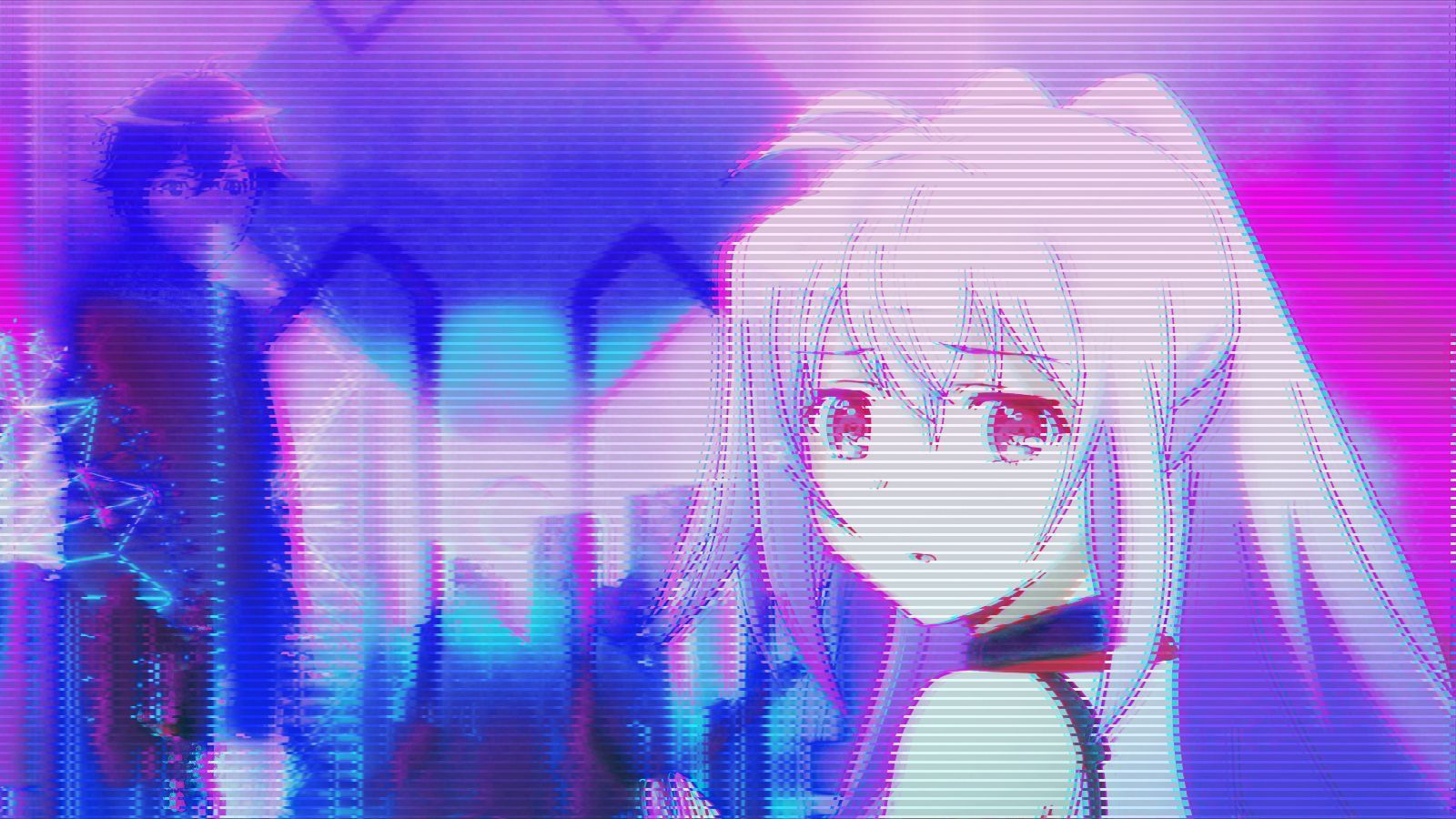 Isla (Plastic Memories), Plastic Memories, Anime, Vaporwave, Glitch, HD, Windows-Hintergrundbild