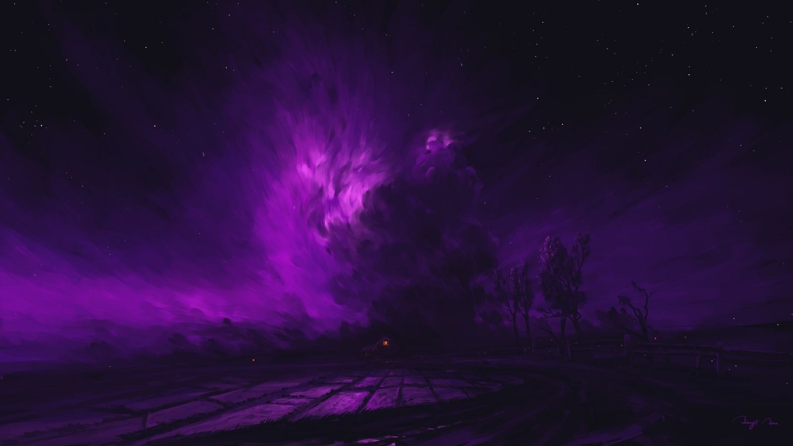 Nebel, Lila, Weltraum, Dunkel, Galaxie, HD, Desktop-Hintergrund für Windows