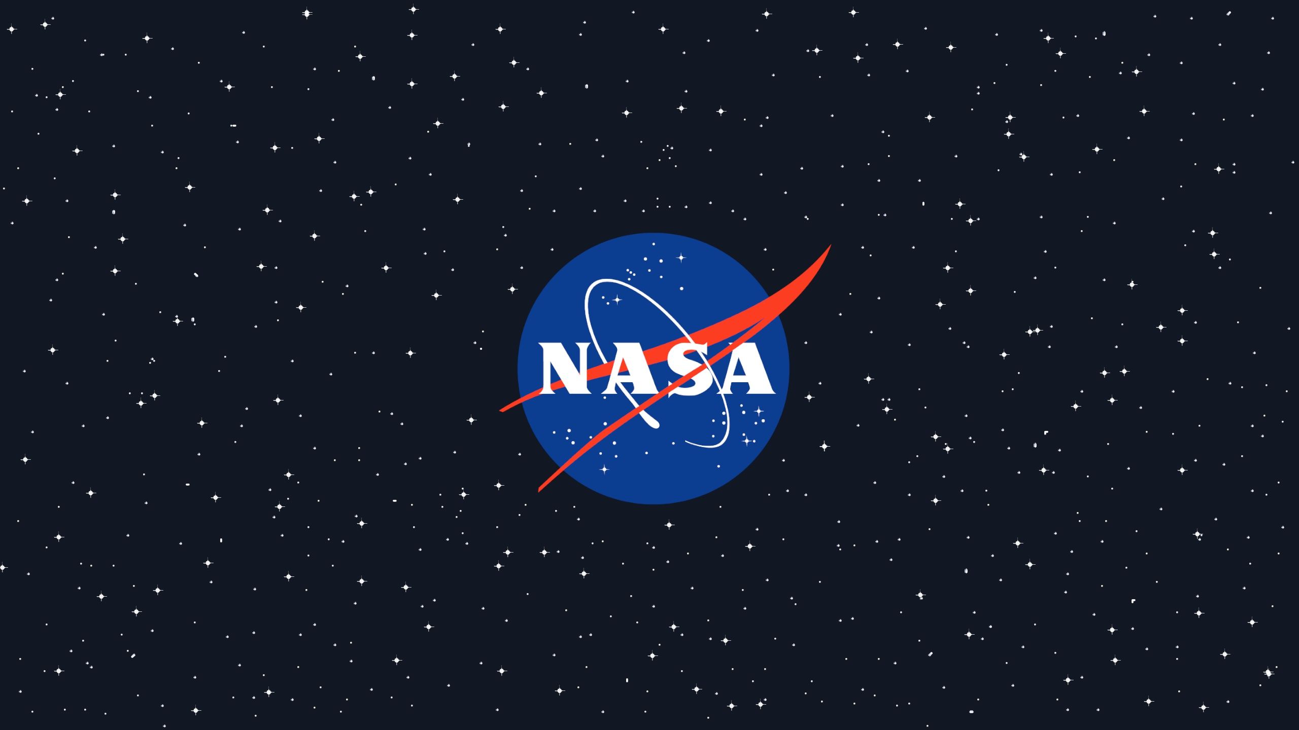 NASA-Logo, NASA, Sterne, Weltraum, Dunkel, 2K, Desktop-Hintergrund für Windows