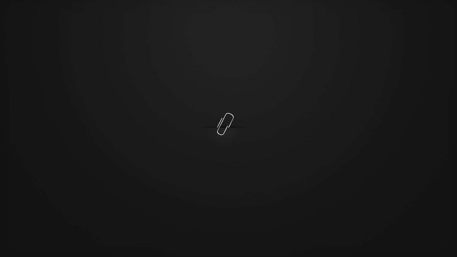Büroklammer, Schwarzer Hintergrund, Minimalistisch, HD Wallpaper