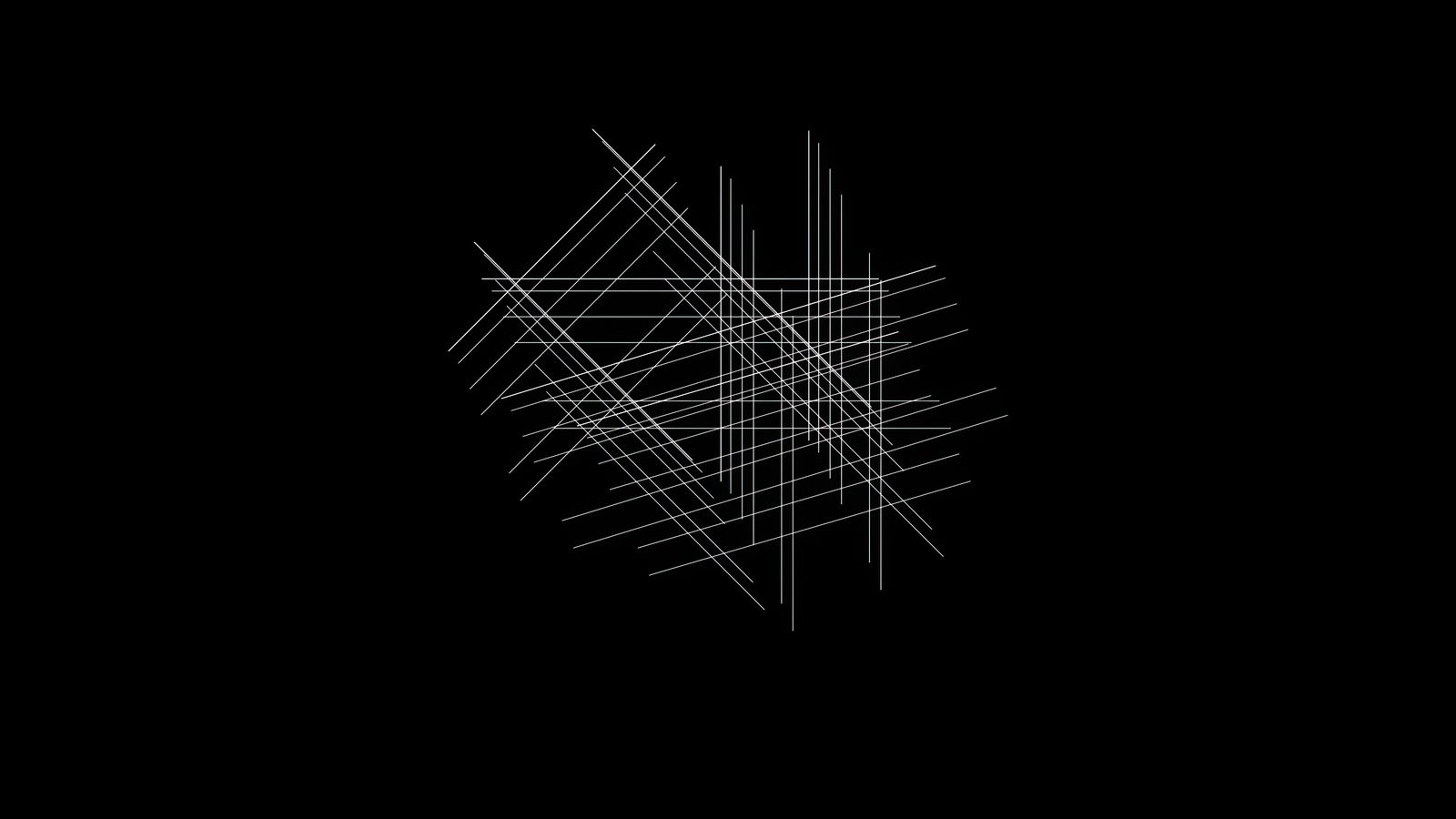 Linien, Abstrakt, Schwarzer Hintergrund, Minimalistisch, HD Wallpaper