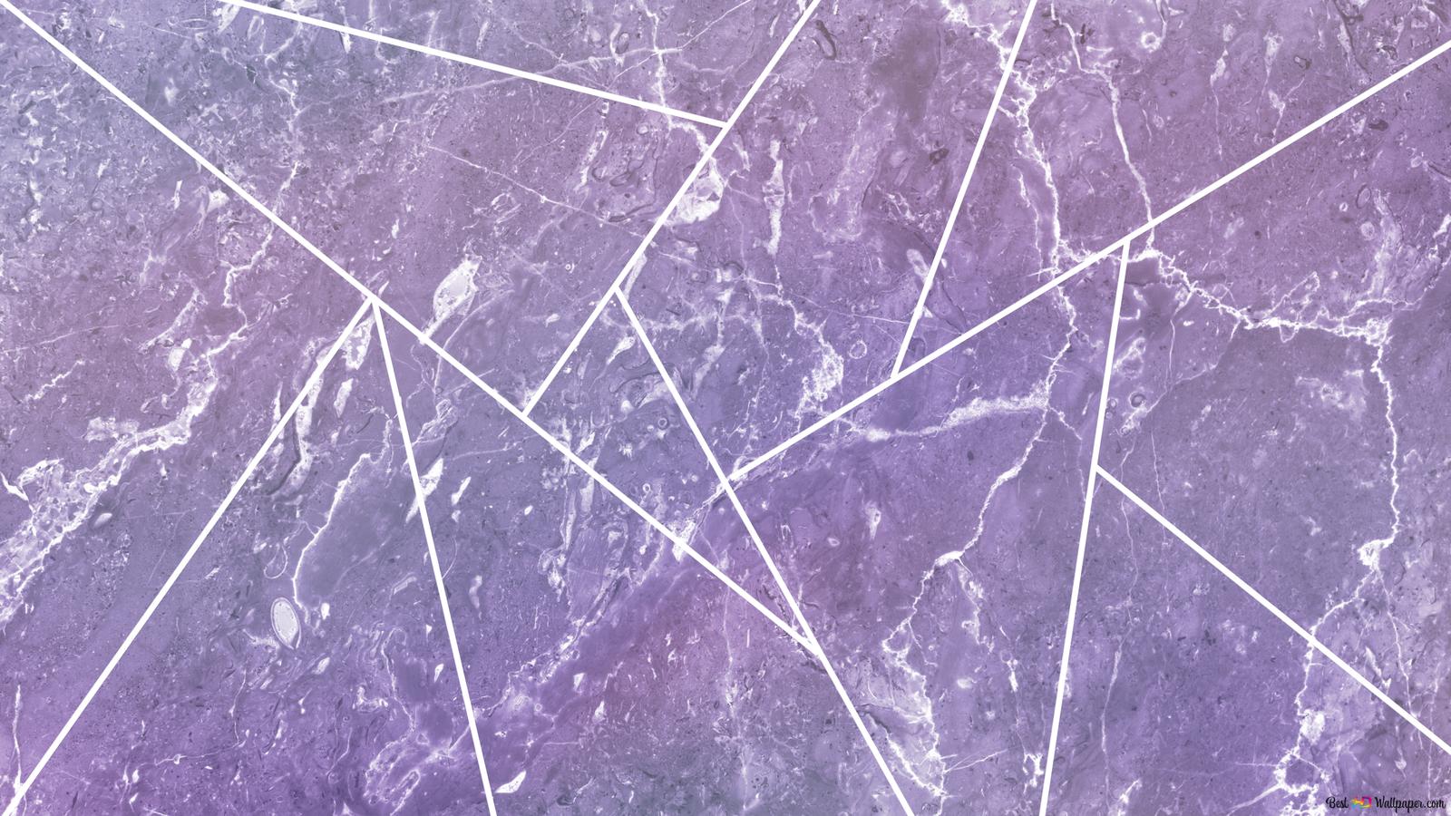 Marmor, Lila, Goldlinien, Geometrisch, Textur, 16:9, HD-Hintergrundbild für den Desktop