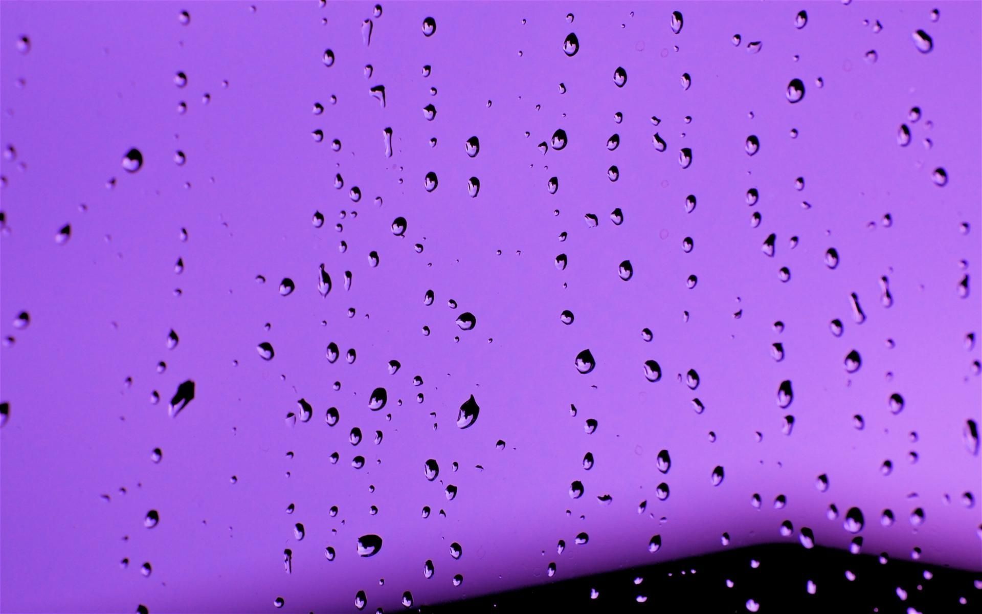 Regentropfen, Glas, Lila, Nahaufnahme, 16:10, Full-HD-Hintergrundbild für den Desktop