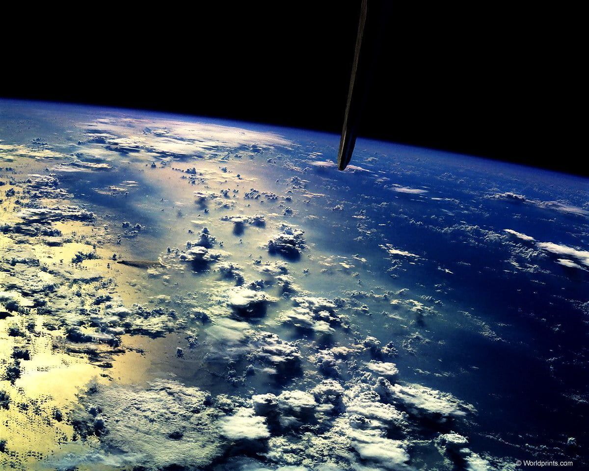 Erde, Weltraum, Wolken, Orbit, Hintergrundbild