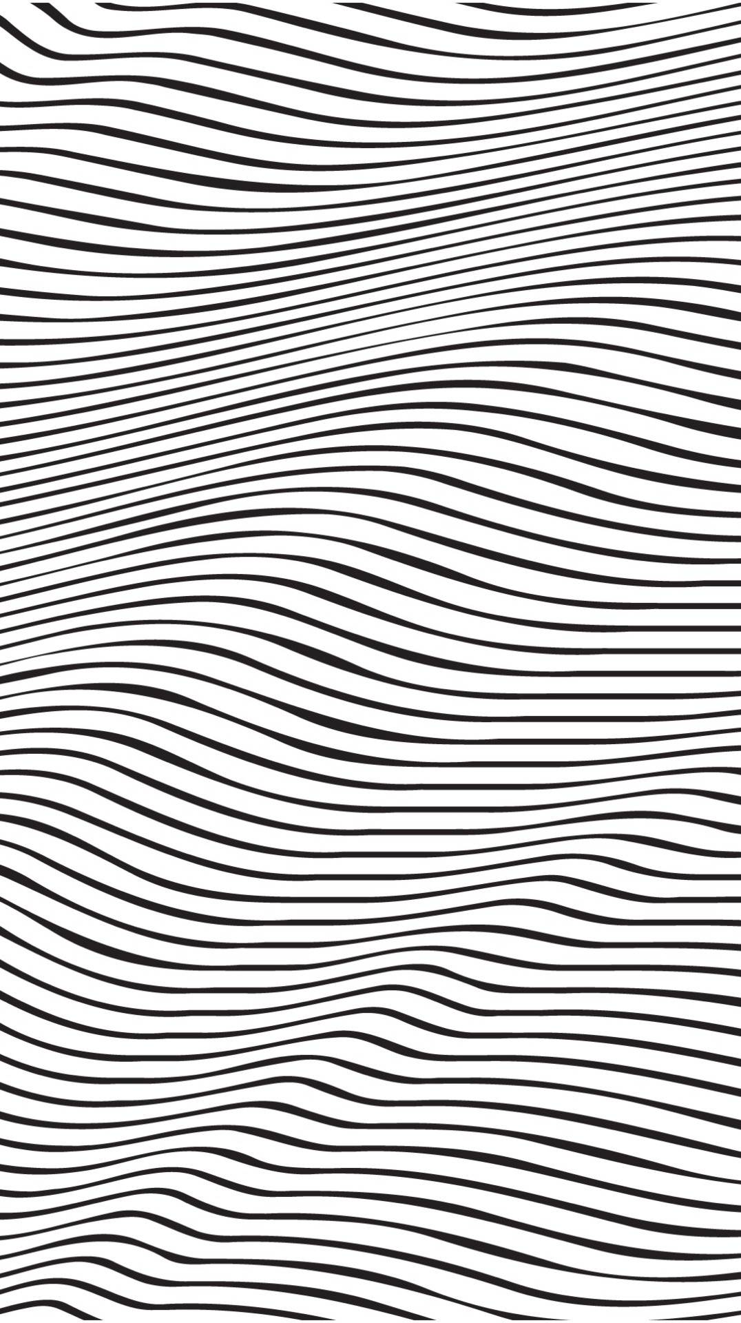 Wellenlinien, Op-Art, Schwarz-Weiß, Muster, HD, Handy-Hintergrund im Hochformat
