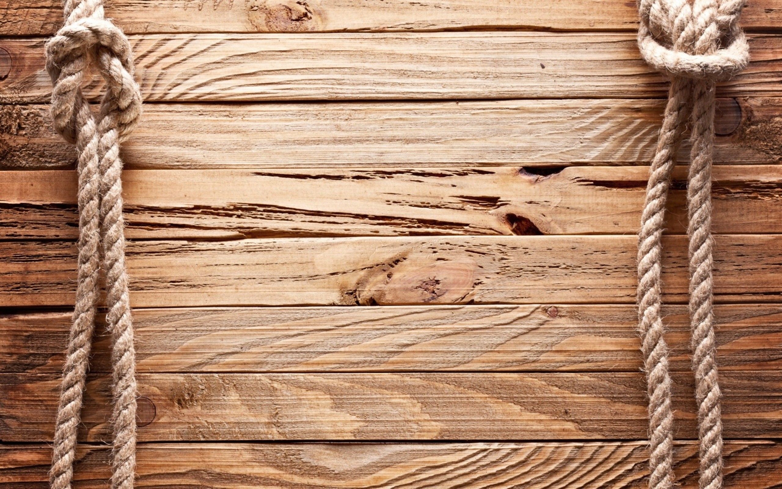 Seil, Knoten, Holzbretter, Maritim, Braun, 2K, Hintergrundbild für den PC
