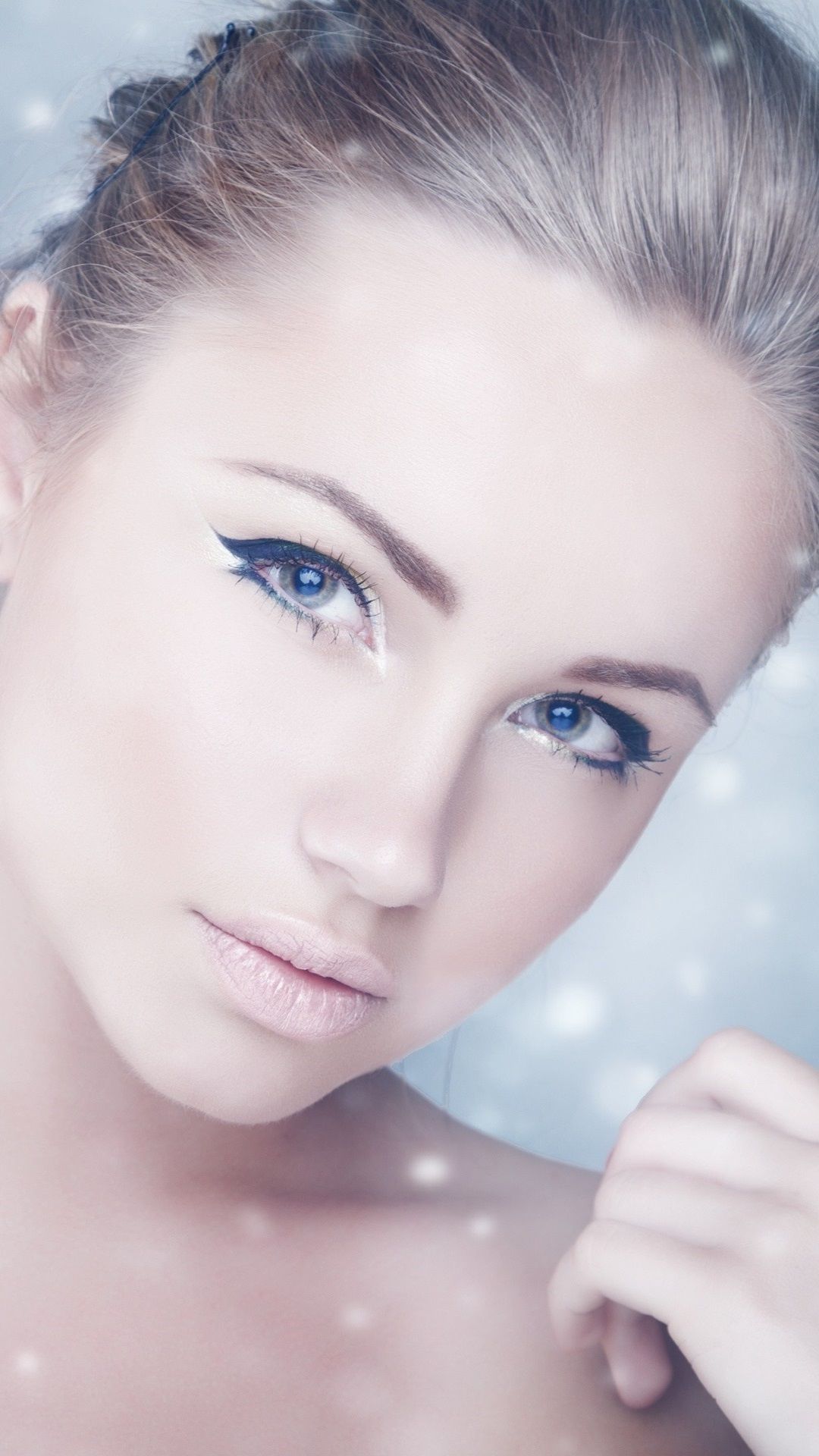 Frau, Blaue Augen, Nahaufnahme, Hell, Porträt, Full HD, Sperrbildschirm fürs iPhone