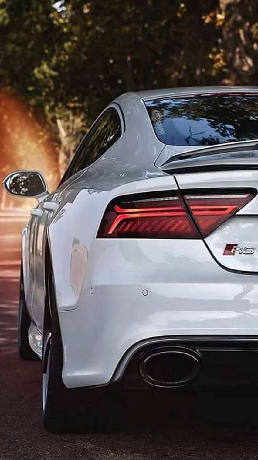 Audi RS7, Weiß, Heckansicht, Rückleuchten, Detailaufnahme, HD, Handy-Hintergrundbild