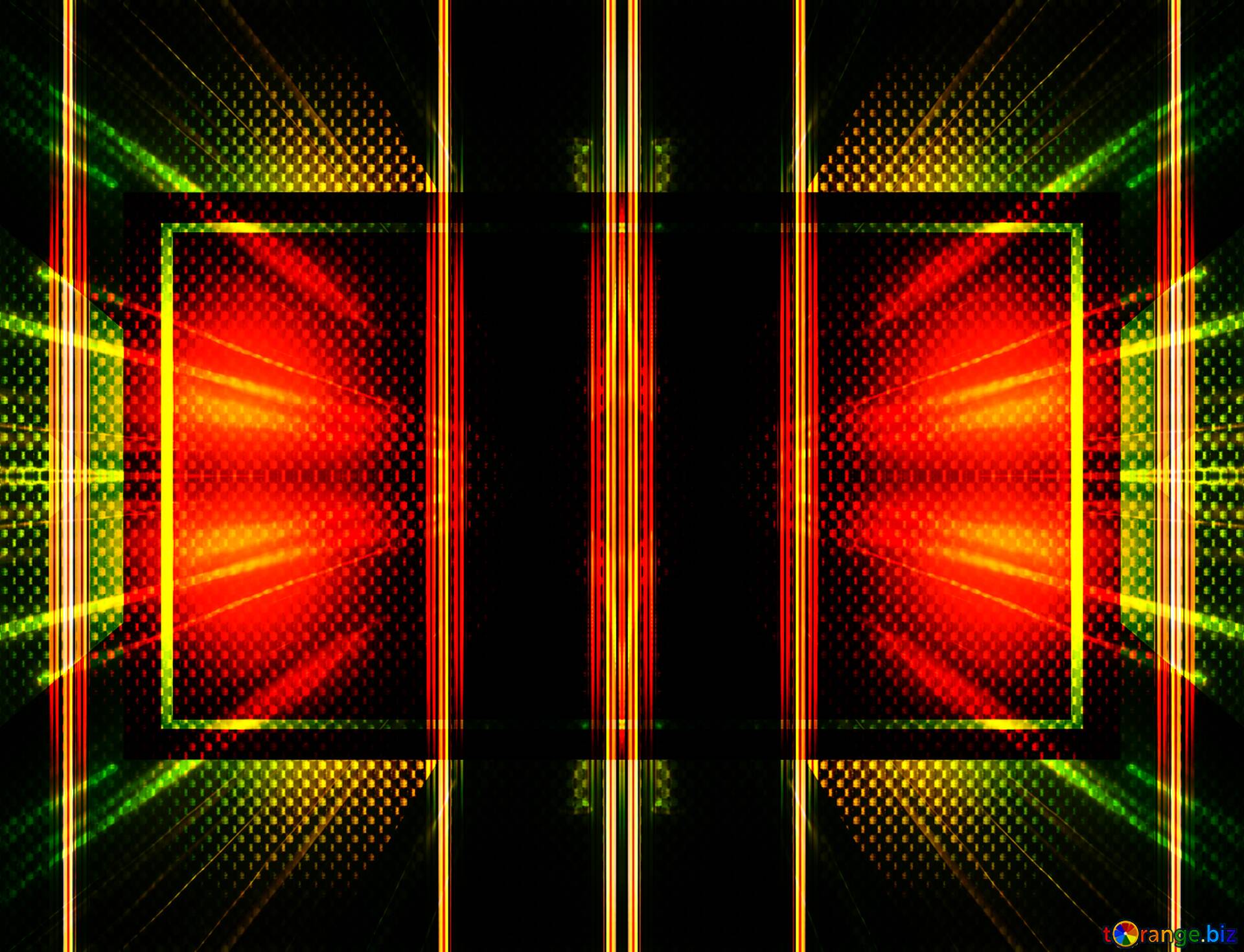 Symmetrie, Rot, Gelb, Lichtrahmen, Abstrakt, Full HD, Desktop-Hintergrund für Windows
