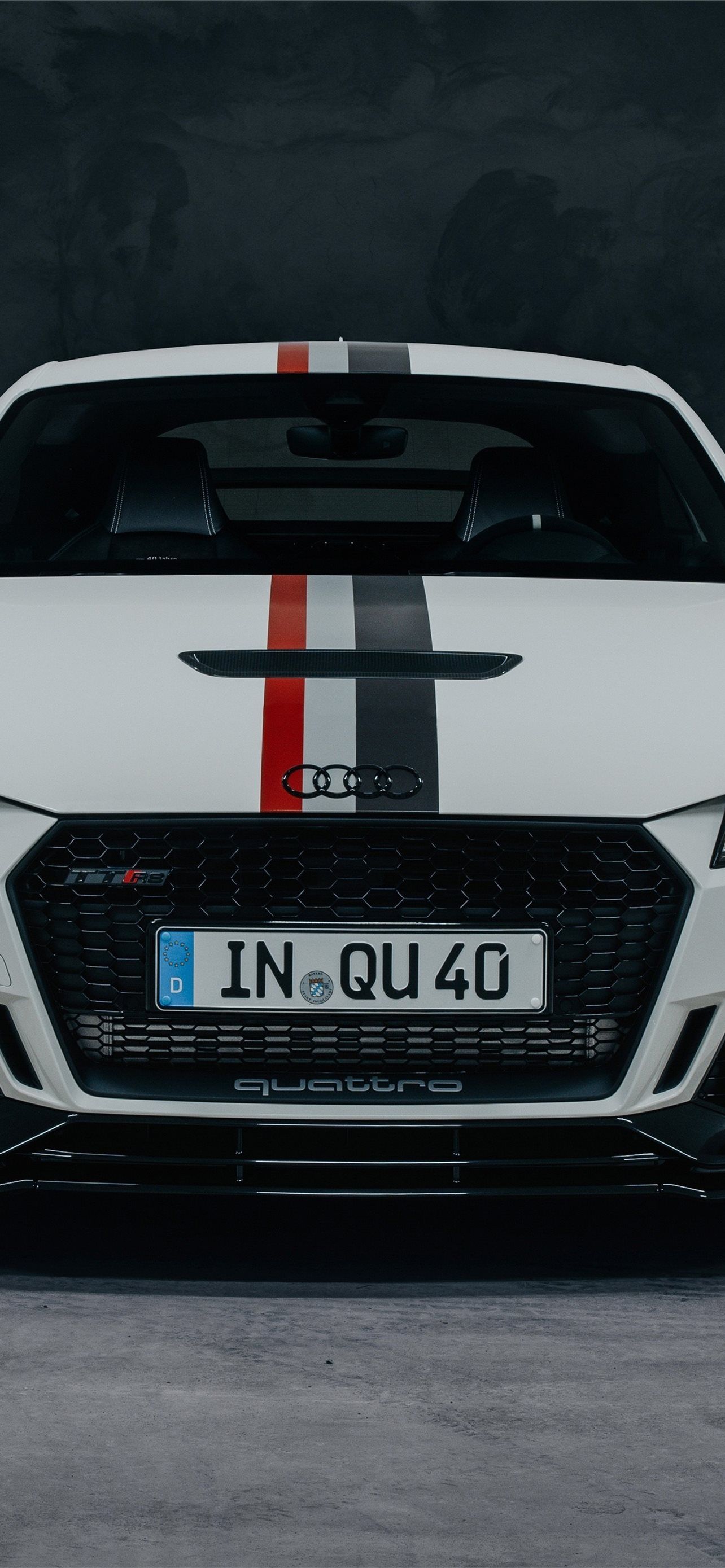 Audi TT, Weiß, Rennstreifen, Heckansicht, Dunkelgrau, Full HD, Sperrbildschirm fürs iPhone