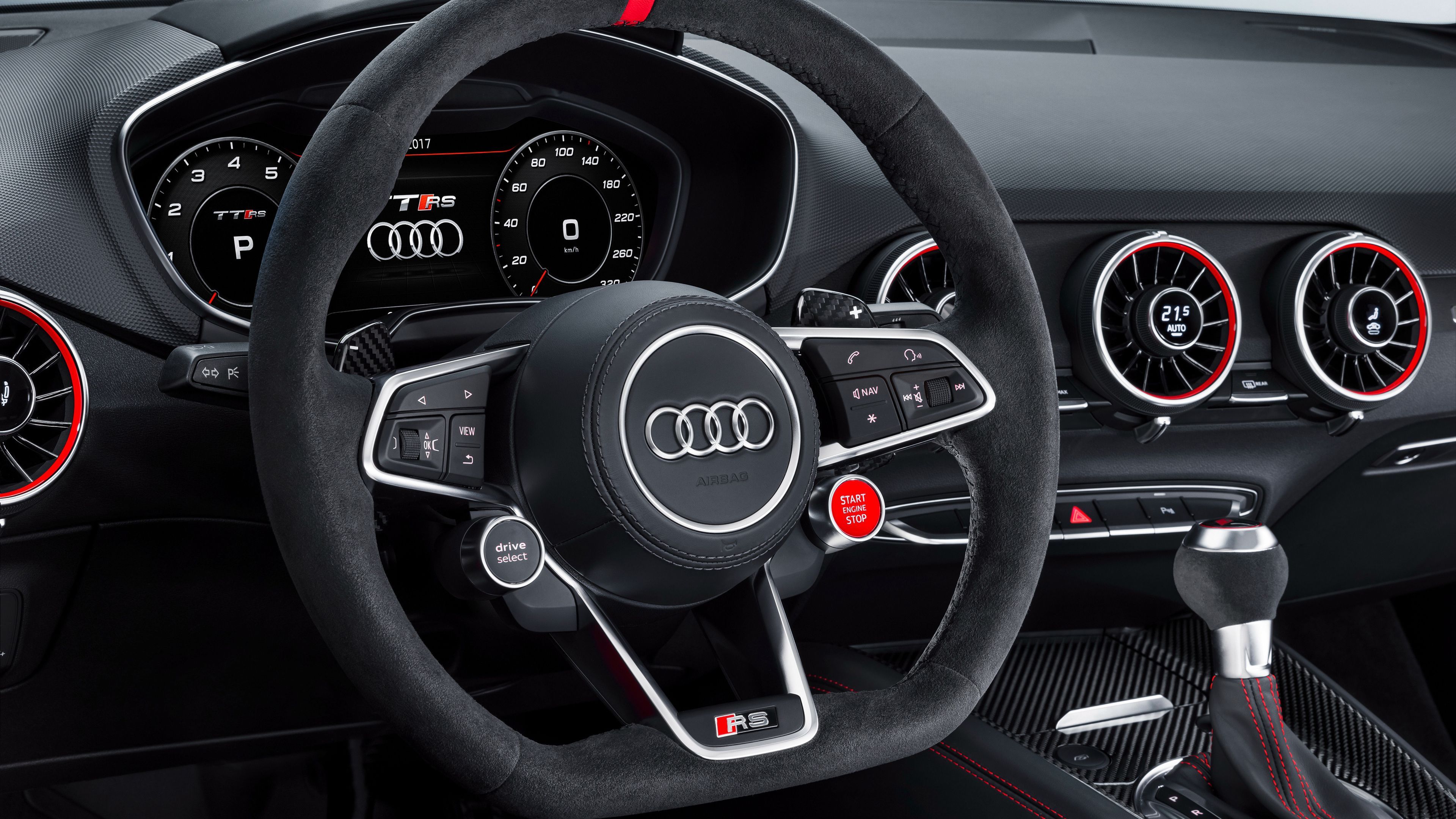 Lenkrad, Cockpit, Innenraum, Virtual Cockpit, Detailaufnahme, 3840x2160, PC-Hintergrundbild