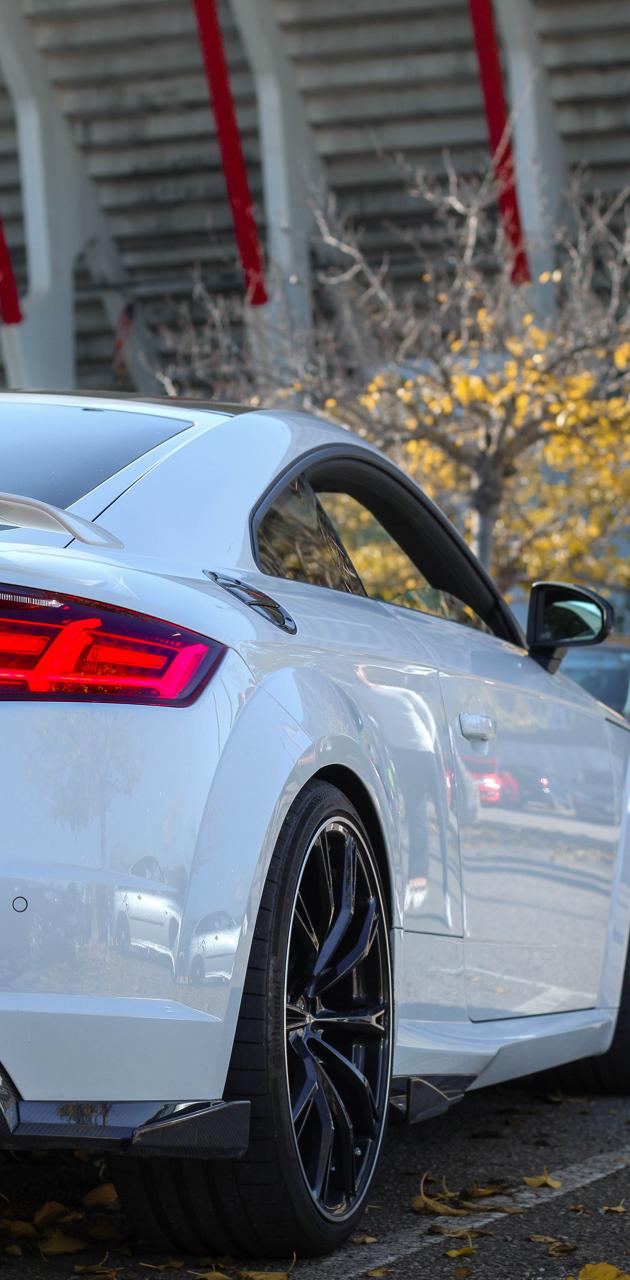 Audi TT, Weiß, Heckansicht, Detailaufnahme, Rückleuchten, Hintergrundbild fürs Handy