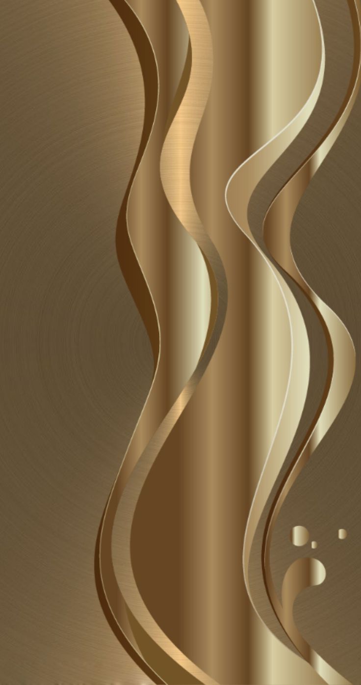 Goldene Wellen, Abstrakt, Gold, 3D, Satin, HD, Sperrbildschirm fürs iPhone