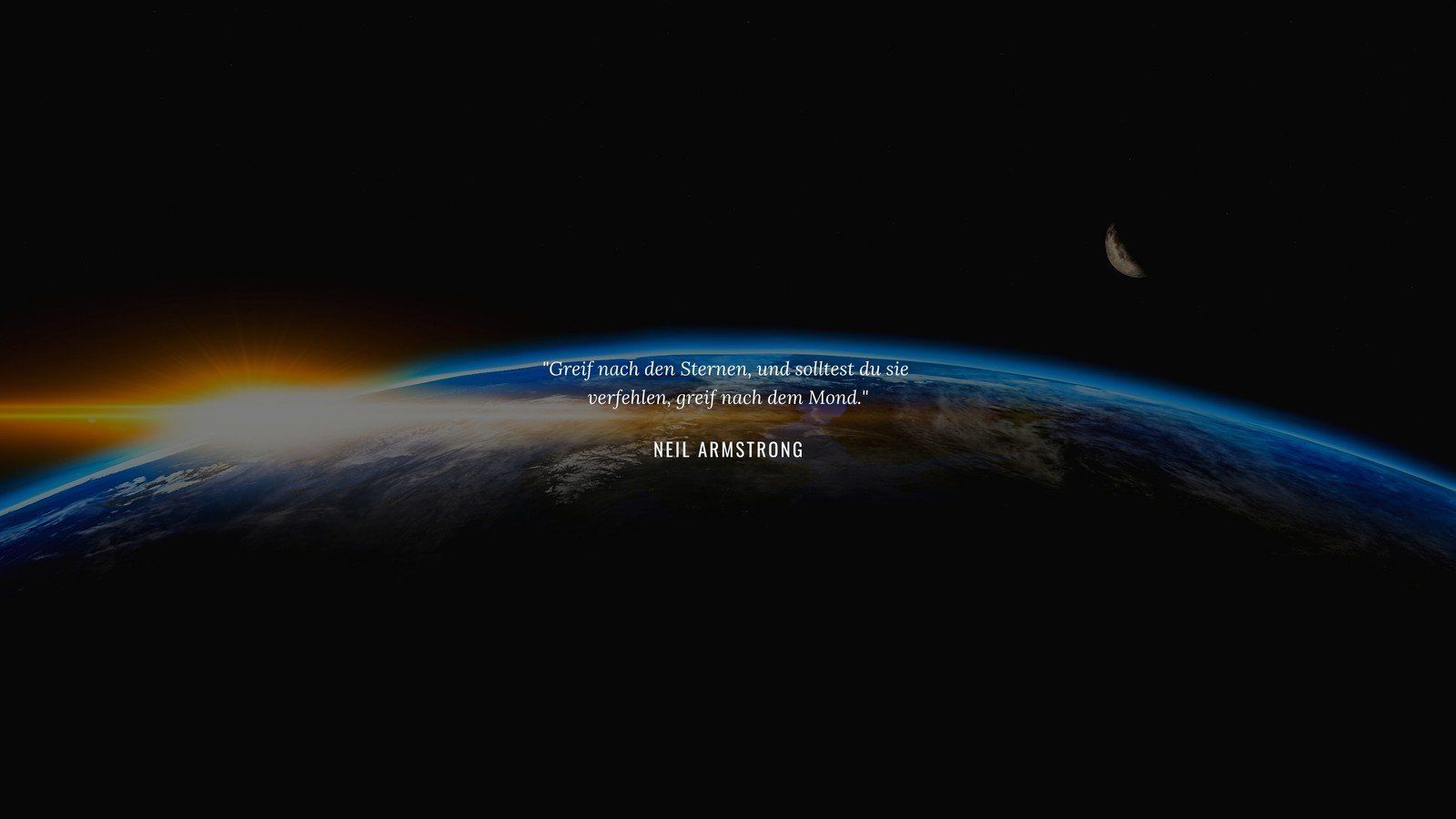 Neil Armstrong, Zitat, Erde, Sonnenaufgang, Orbit, HD, Hintergrund für den Desktop