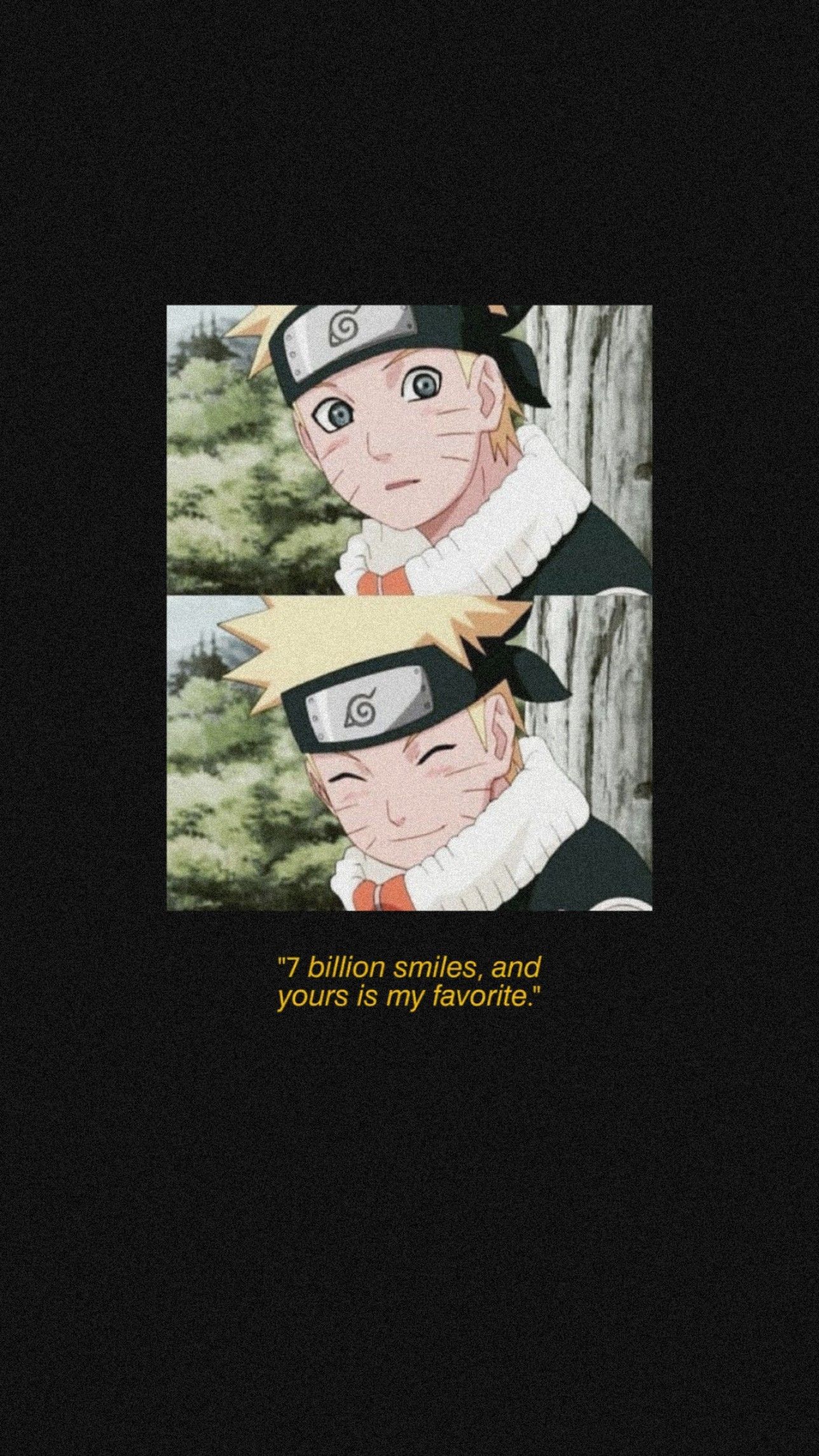 Naruto Uzumaki, Filmstreifen, Zitat, Schwarzer Hintergrund, Sperrbildschirm fürs iPhone