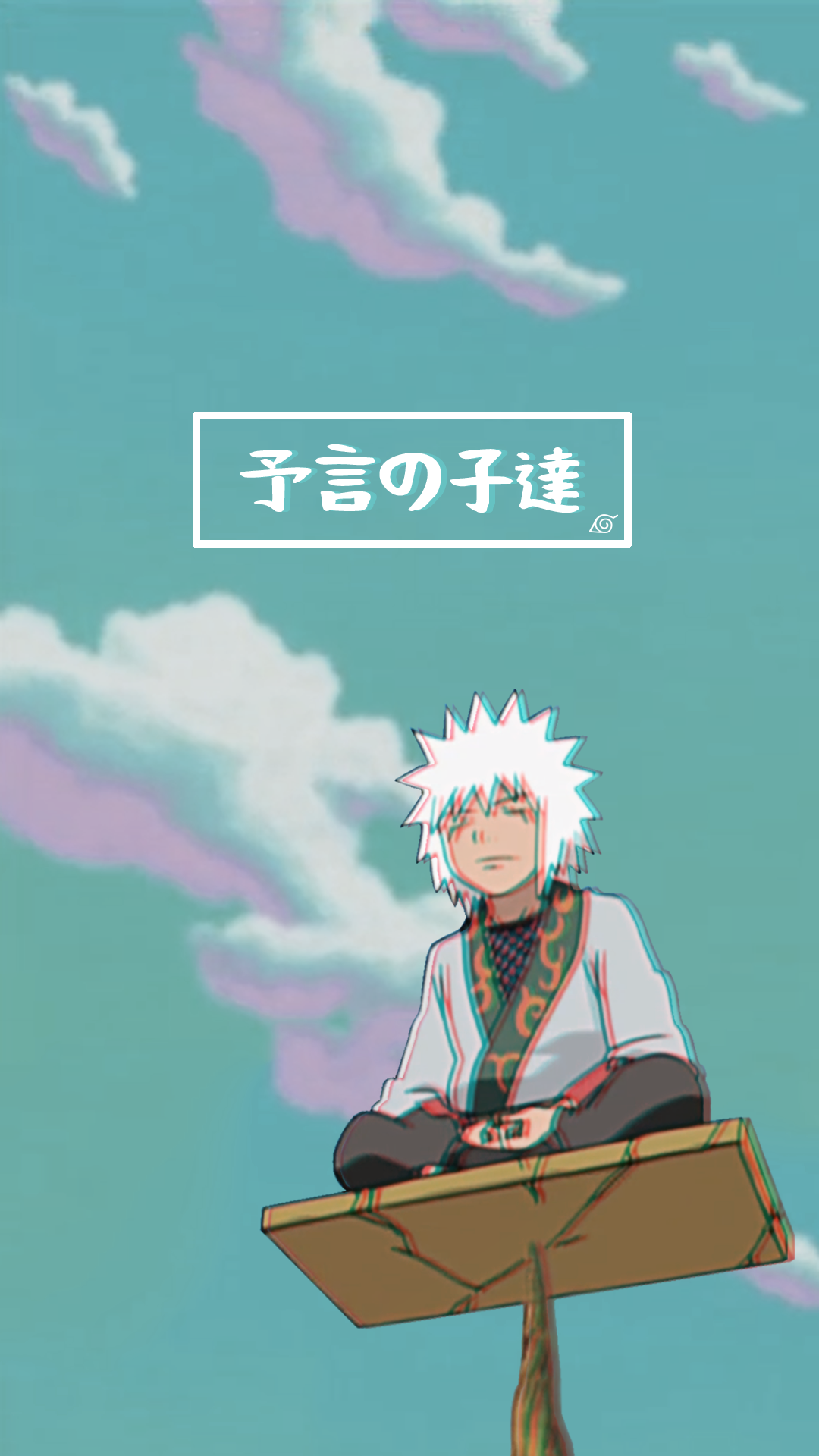 Jiraiya, Naruto, Schriftrolle, Wolken, Japanische Schrift, Full HD, Handy-Hintergrund