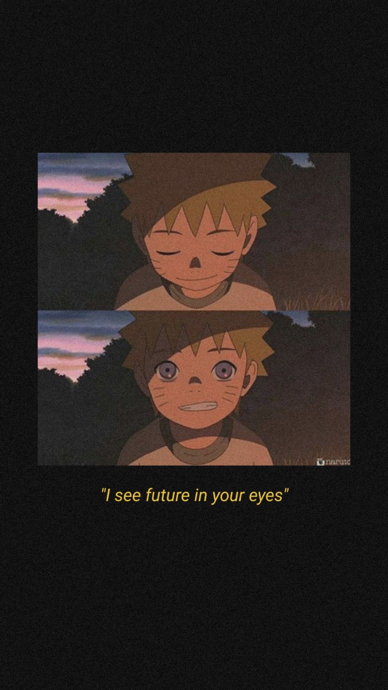 Naruto Uzumaki, Filmstreifen, Zitat, Sonnenuntergang, Full HD, Sperrbildschirm fürs iPhone