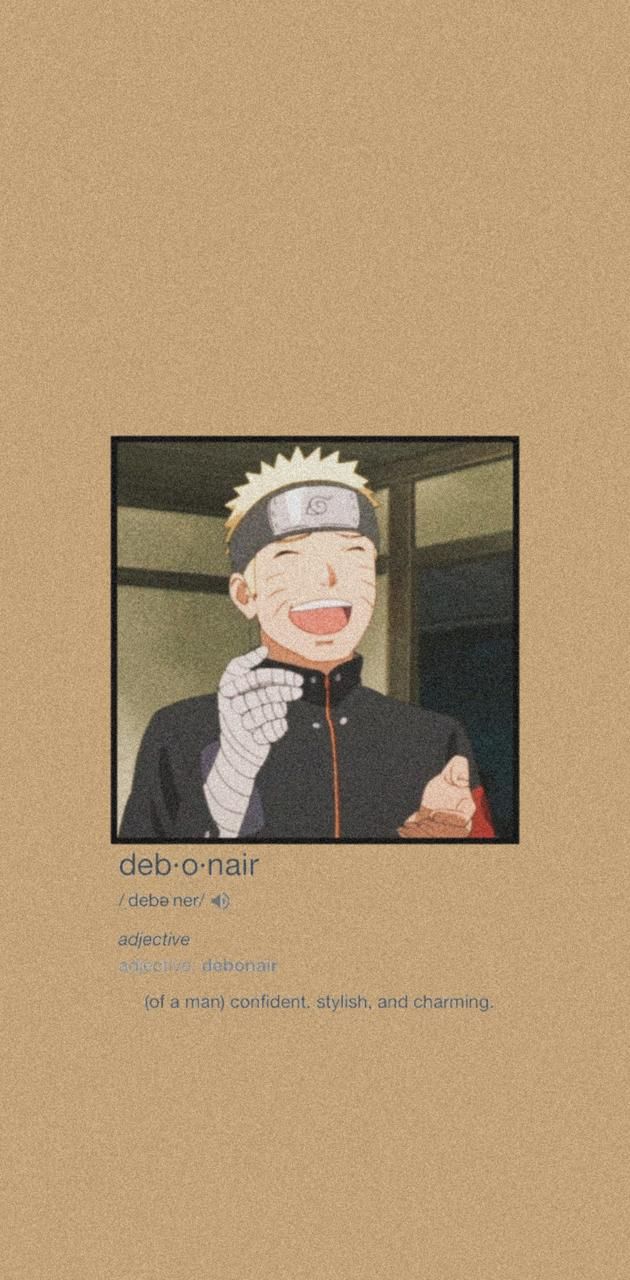 Naruto Uzumaki, Polaroid, Beige, Minimalistisch, Hochformat, Hintergrundbild fürs Smartphone