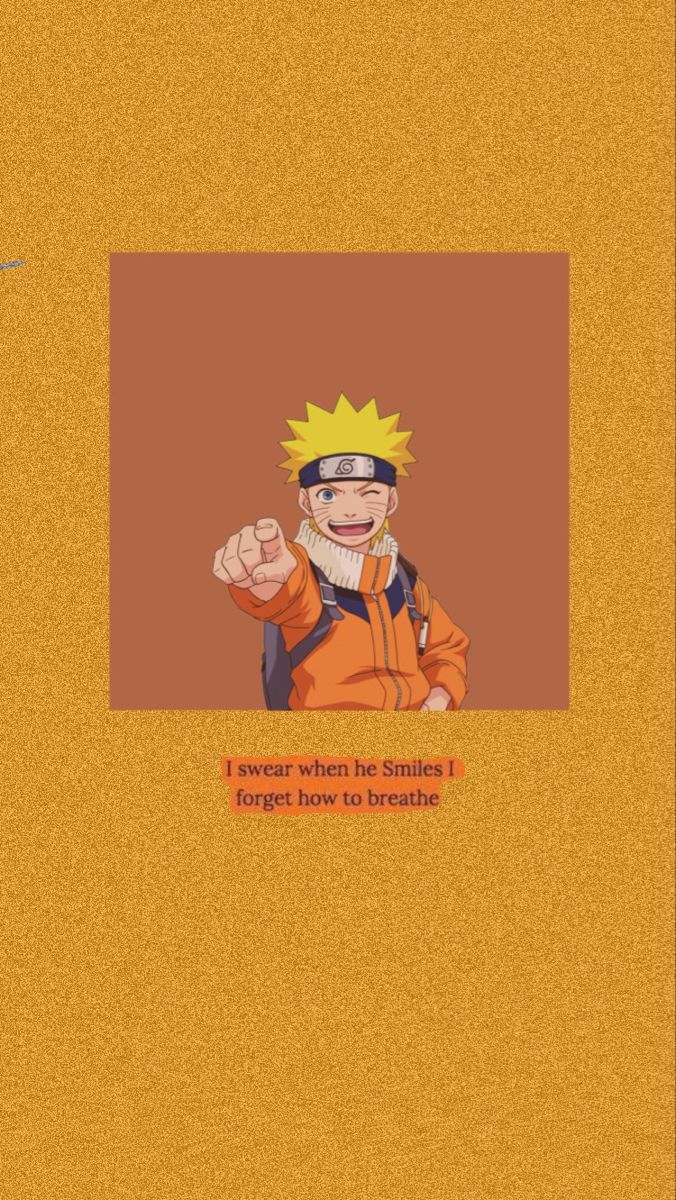 Naruto Uzumaki, Ocker, Zitat, Minimalistisch, Hintergrundbild für iPhone und Android