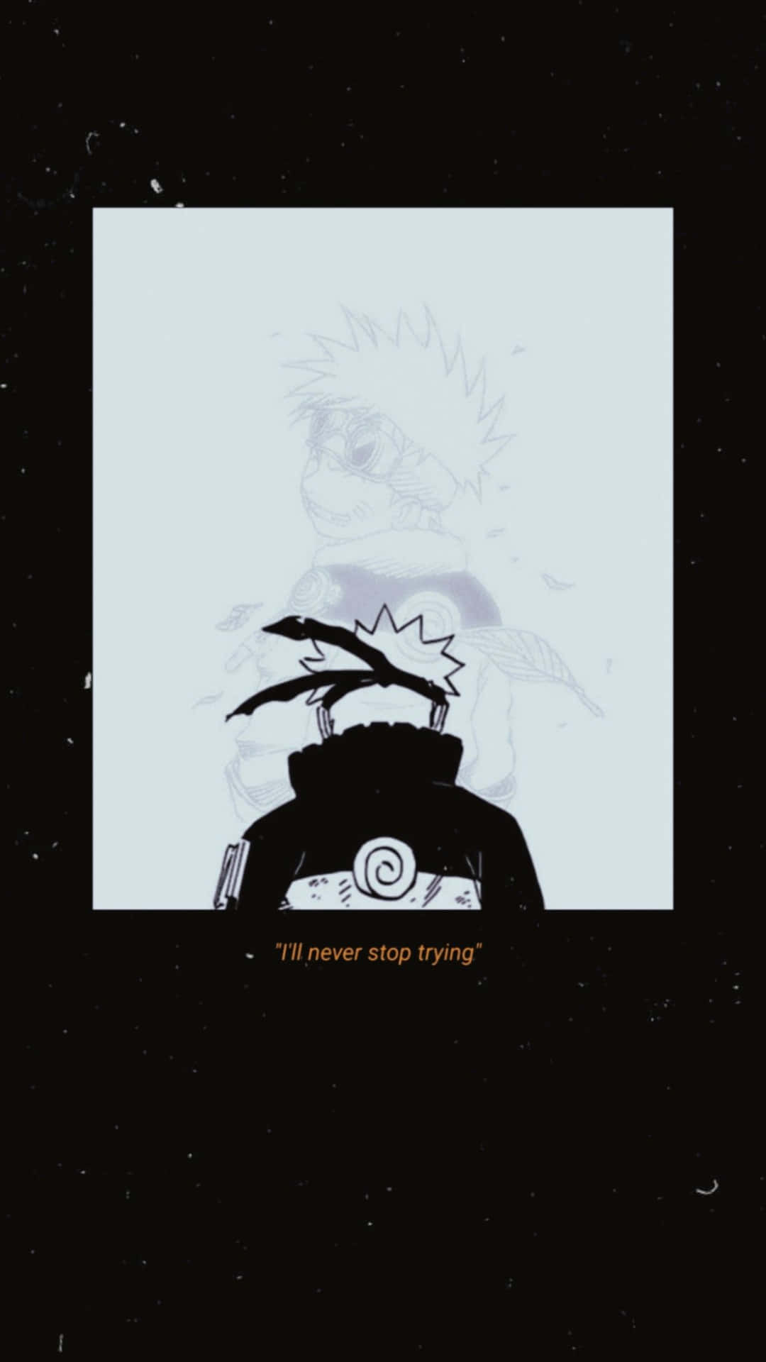 Naruto Uzumaki, Skizze, Rückansicht, Schwarz-Weiß, Full HD, Sperrbildschirm fürs iPhone