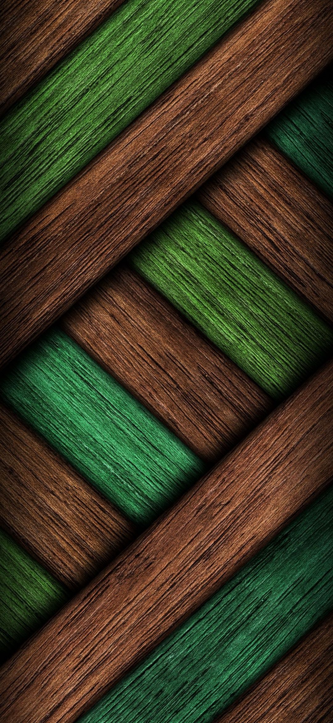 Holzgeflecht, Grünes Holz, Braun, Flechtmuster, Diagonal, Full HD, Handy-Hintergrund