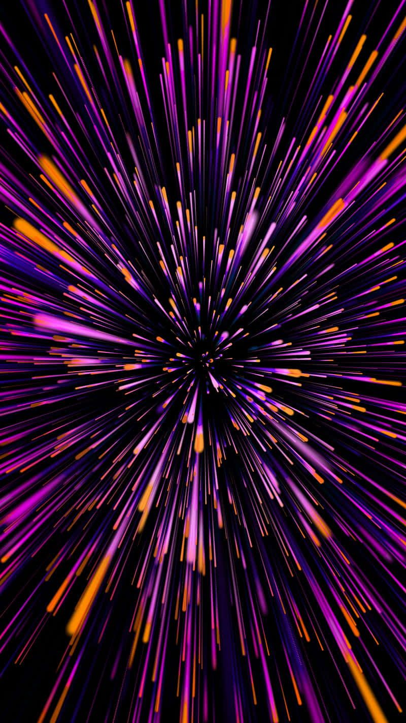 Lichtgeschwindigkeit, Lichtstrahlen, Lila, Hyperraum, Abstrakt, HD, Handy-Hintergrund