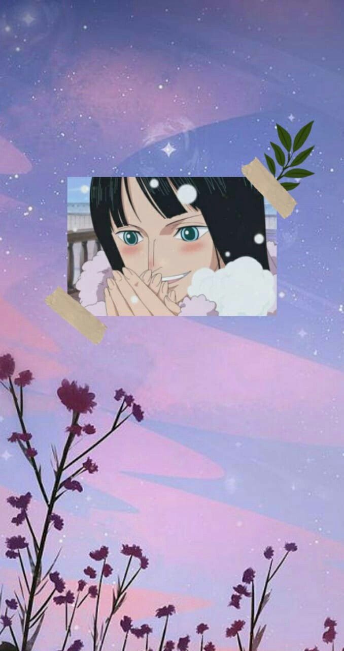 One Piece, Anime-Junge, Lila Himmel, Ästhetik, Pastellfarben, Hintergrundbild fürs Handy
