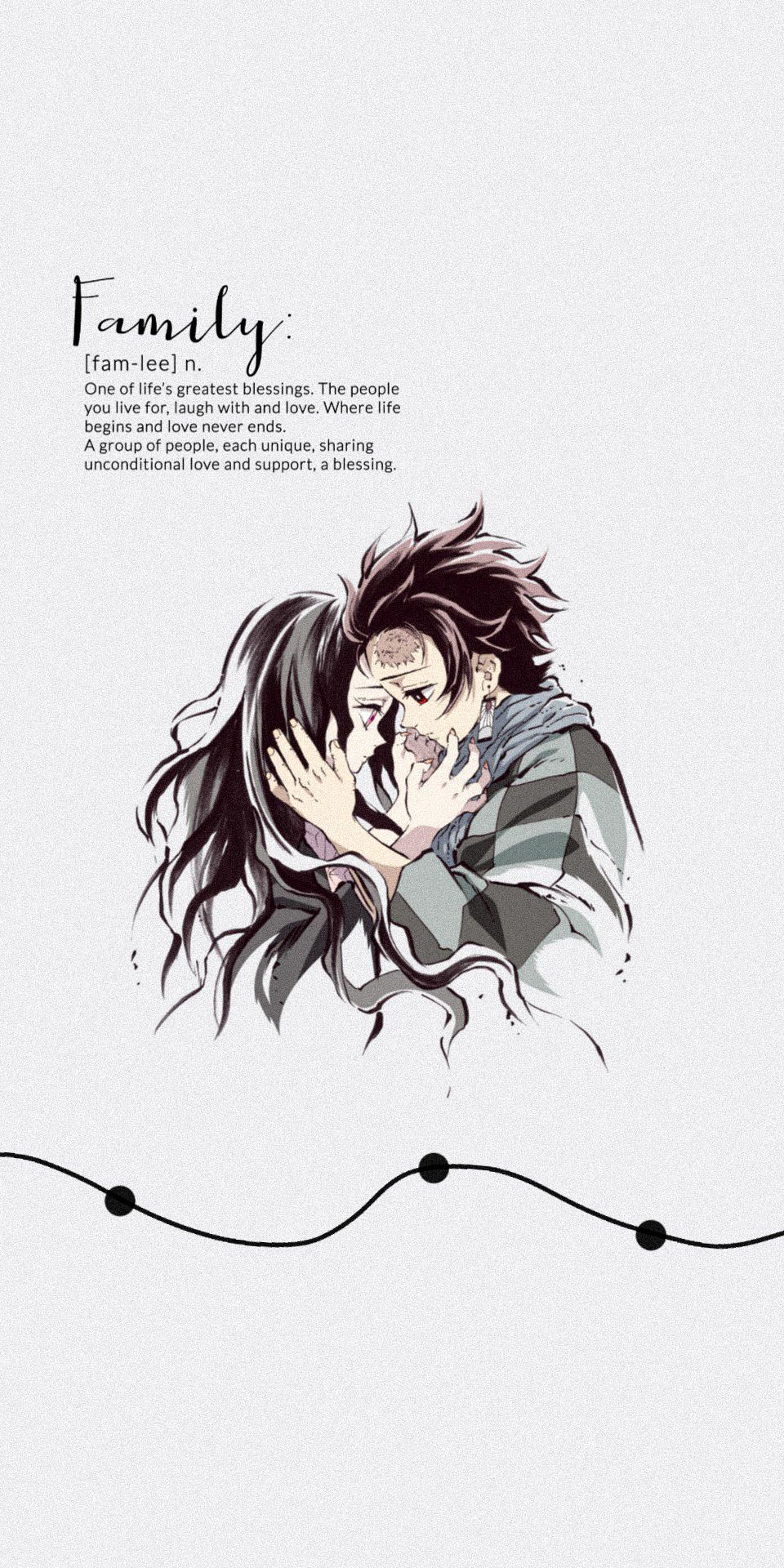 Tanjiro Kamado, Nezuko Kamado, Demon Slayer, Family, Skizze, Minimalistisch, Handy-Hintergrundbild