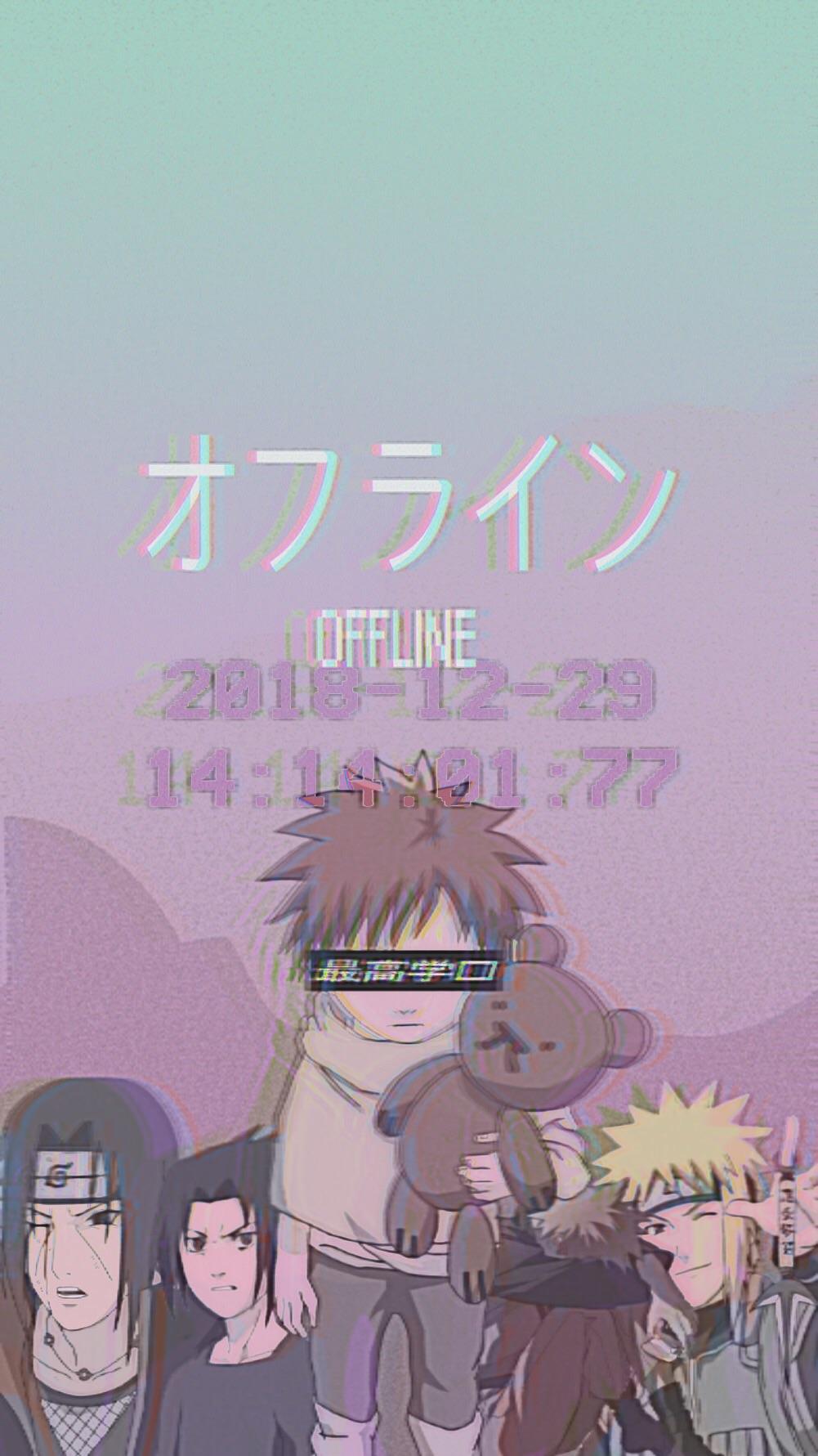 Gaara, Itachi Uchiha, Naruto Uzumaki, Offline, Pastell, Hintergrundbild für iPhone und Android
