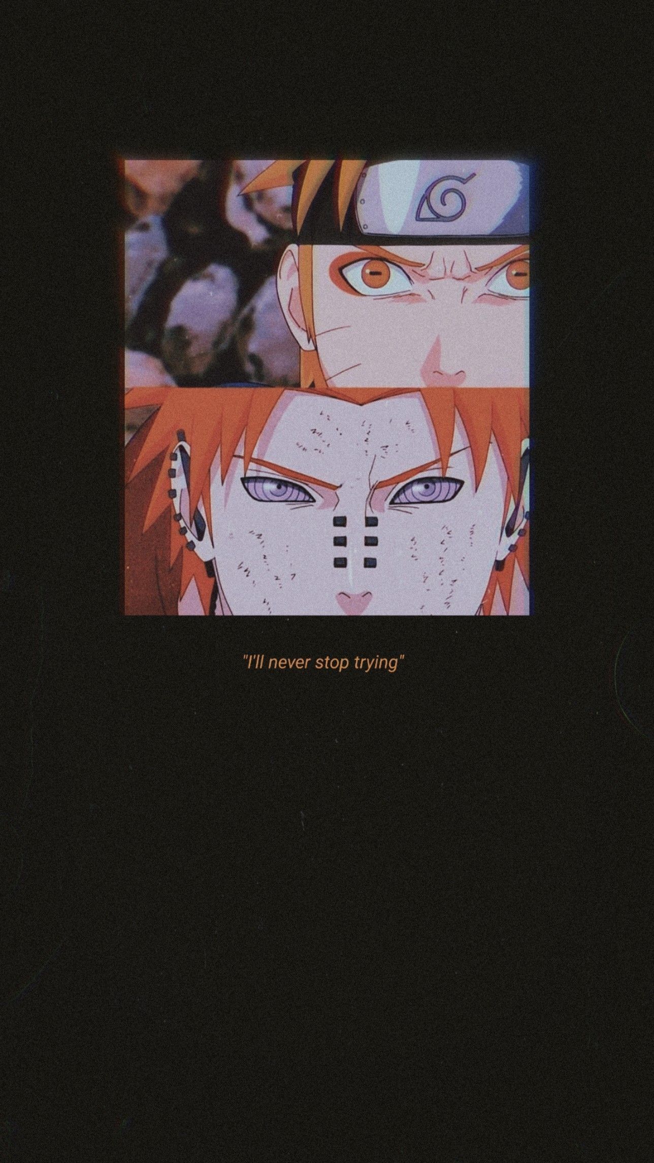 Pain, Rinnegan, Schwarzer Hintergrund, Polaroid, Full HD, Sperrbildschirm fürs iPhone