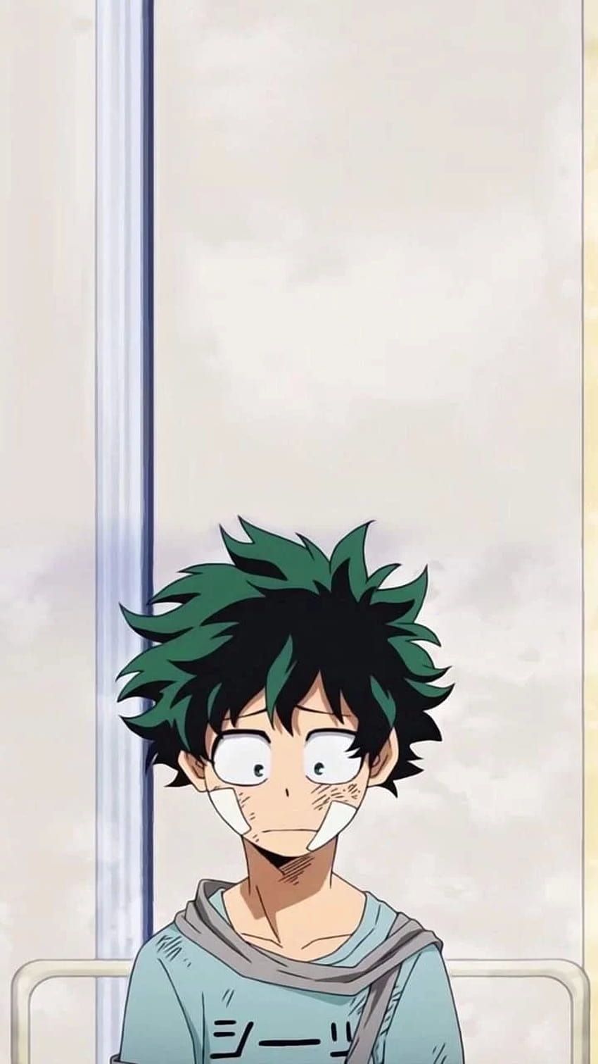 Izuku Midoriya, My Hero Academia, Weißer Hintergrund, Minimalistisch, Anime, Sperrbildschirm