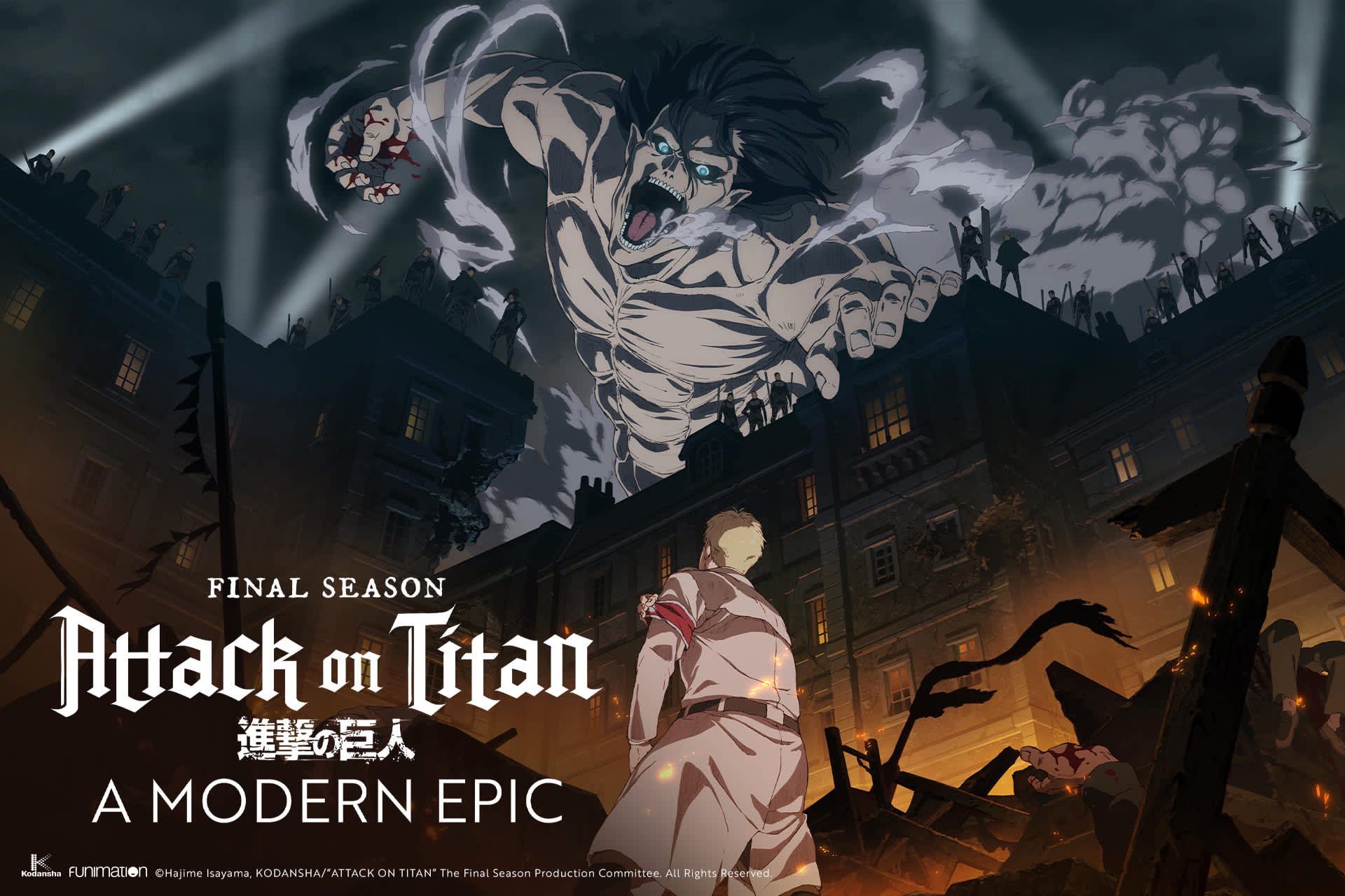 Attack on Titan: The Final Season, Angriffstitan, Eren Jäger, Poster, Dunkel, Full-HD-Hintergrund
