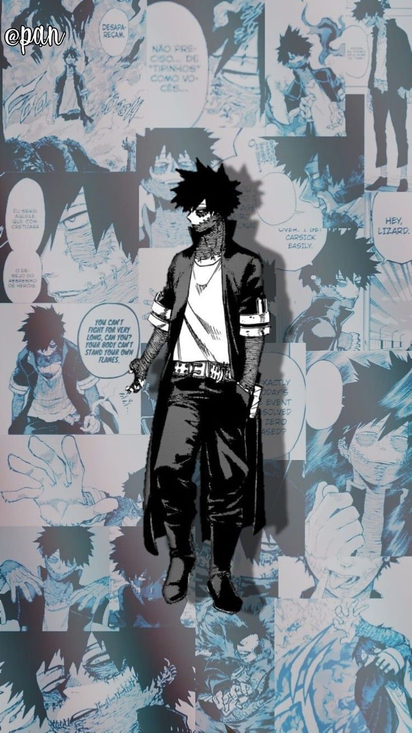 Dabi, My Hero Academia, Manga, Collage, Grau, HD, Hintergrundbild fürs Handy