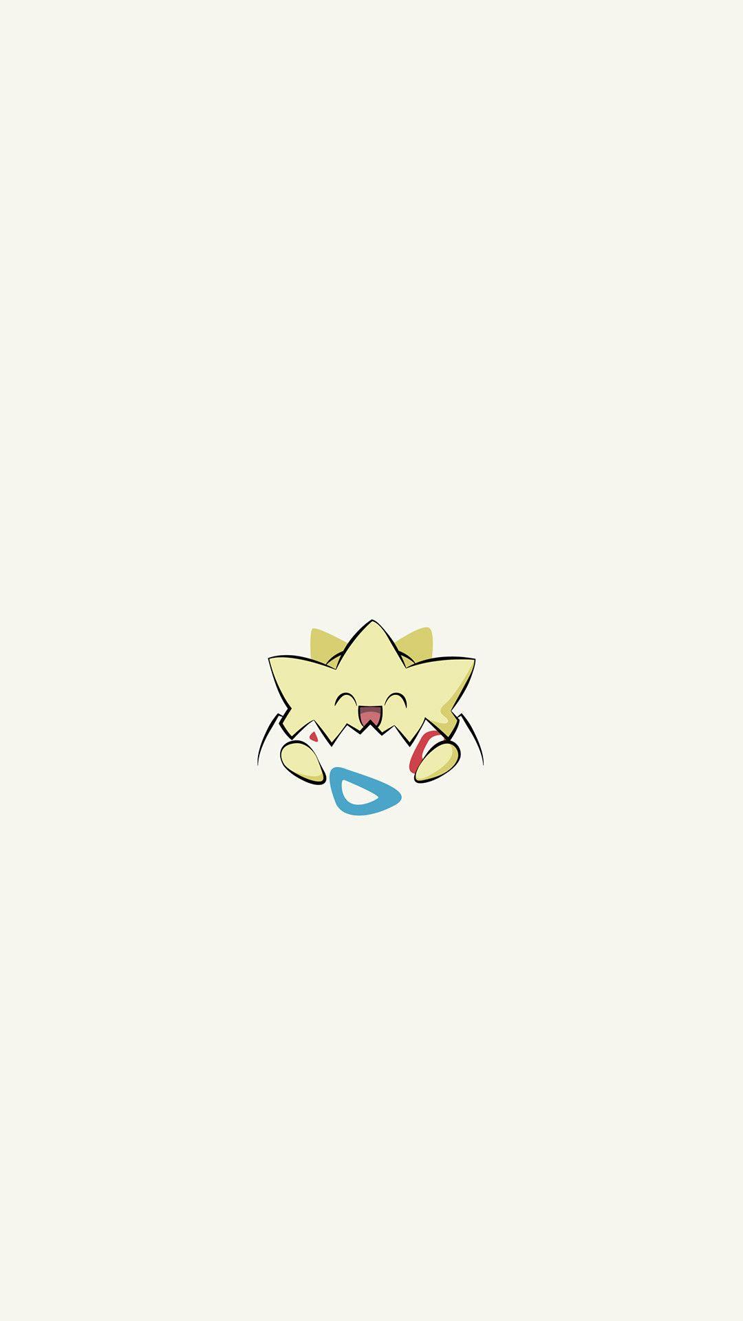 Togepi, Pokémon, Weißer Hintergrund, Minimalistisch, Full HD, Sperrbildschirm fürs iPhone