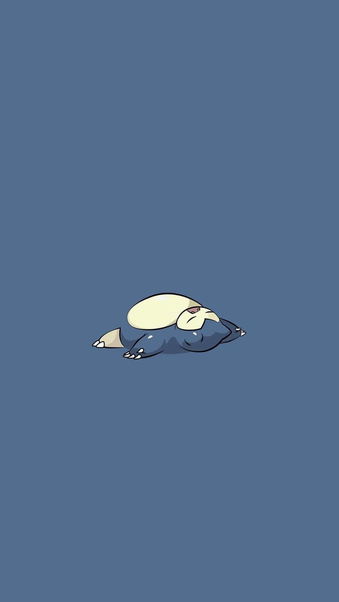 Relaxo, Pokémon, Schlafen, Graublau, Minimalistisch, Full HD, Handy-Hintergrund im Hochformat