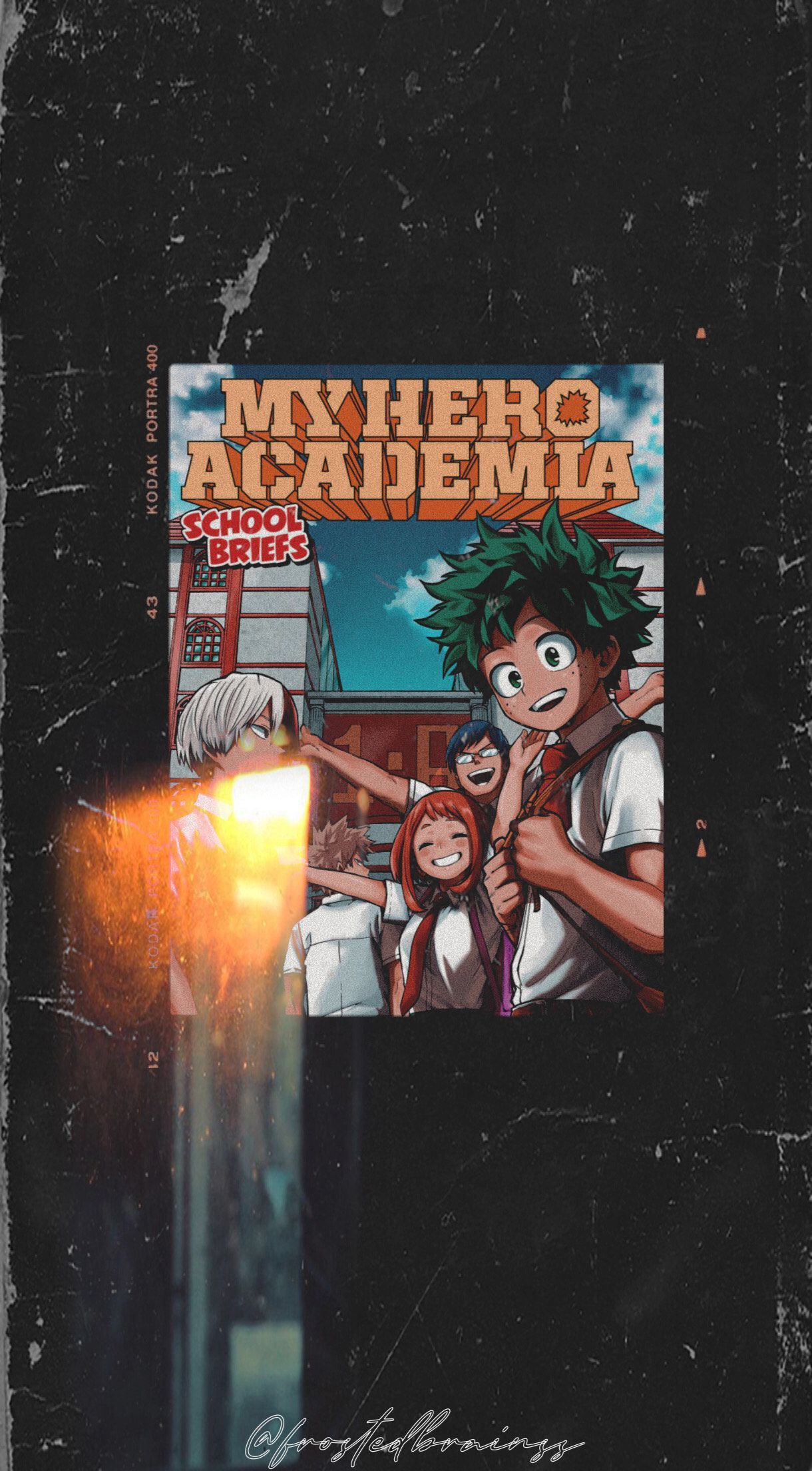 Izuku Midoriya, My Hero Academia, Logo, Poster, Dunkel, Full HD, Handy-Hintergrund im Hochformat