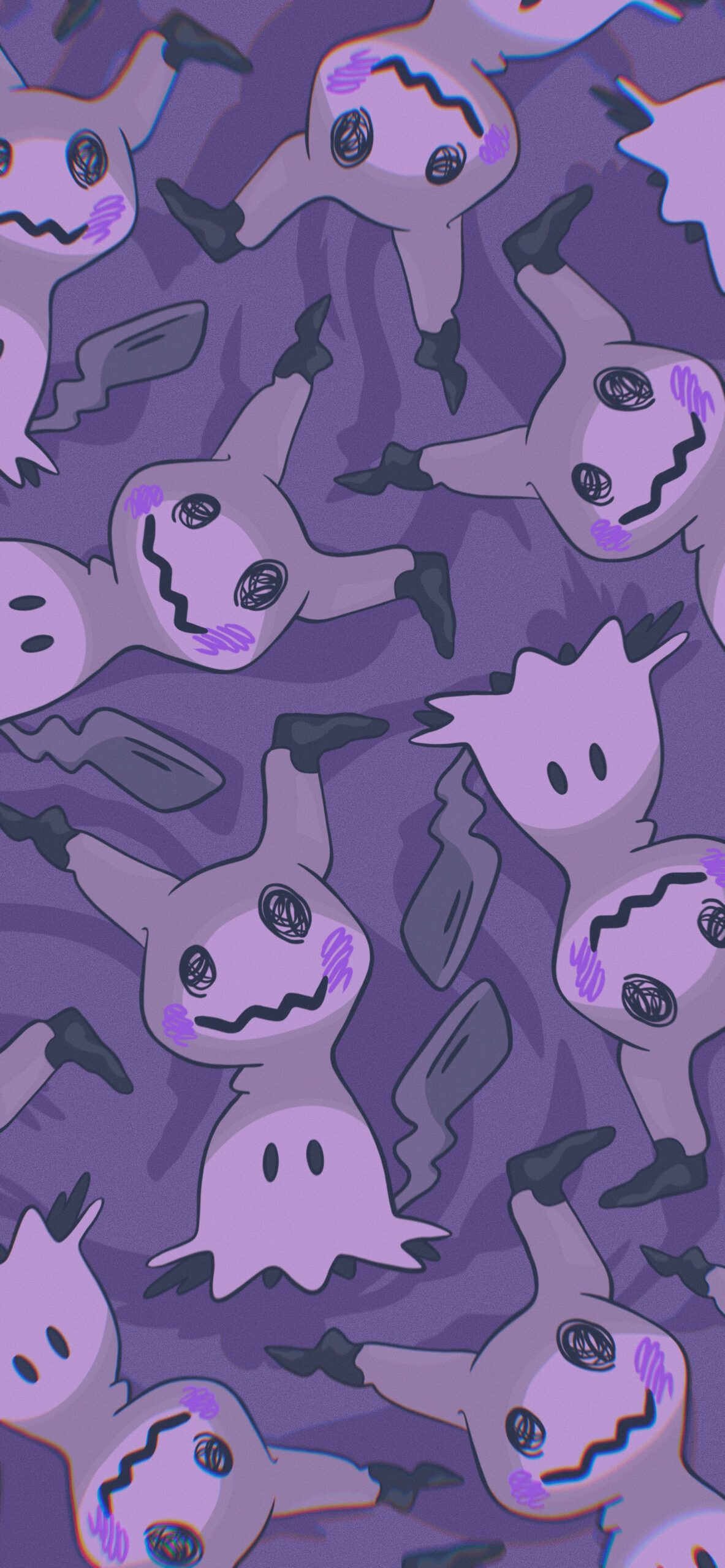 Mimigma, Pokémon, Muster, Lila, Full HD, Hintergrundbild fürs Handy