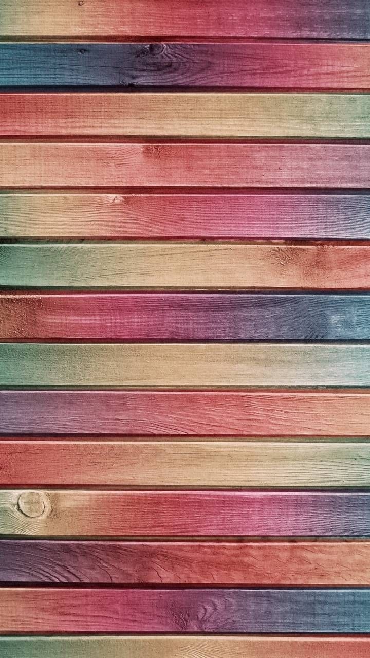 Bunte Holzbretter, Regenbogenfarben, Horizontale Dielen, Bemaltes Holz, Pastell, HD-Handy-Hintergrundbild