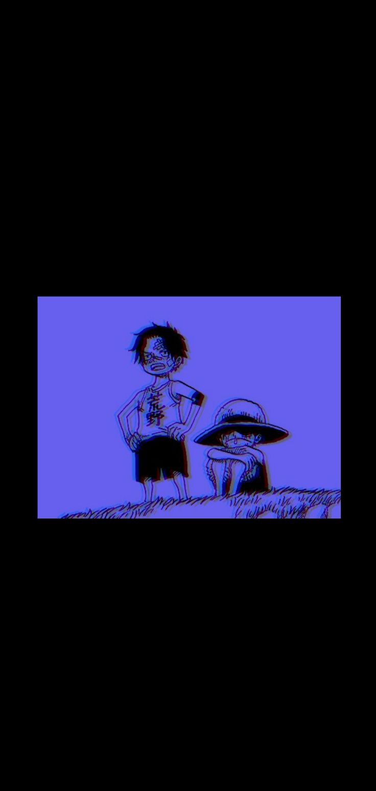One Piece, Lila, Schwarzer Hintergrund, Minimalismus, HD, Sperrbildschirm fürs iPhone